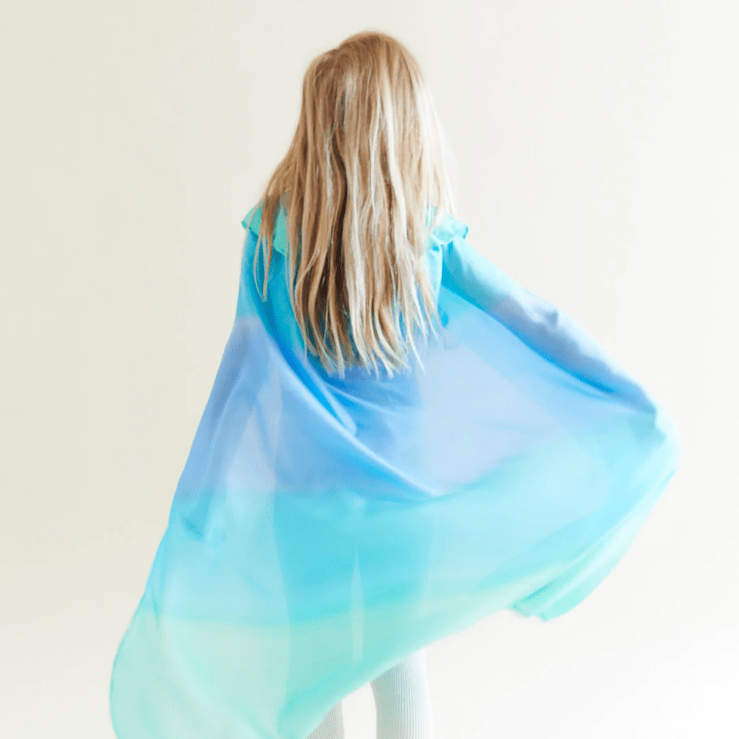 Sarah's Silks Dress Up Play Dress-Up Silk Play Cape (Sea)