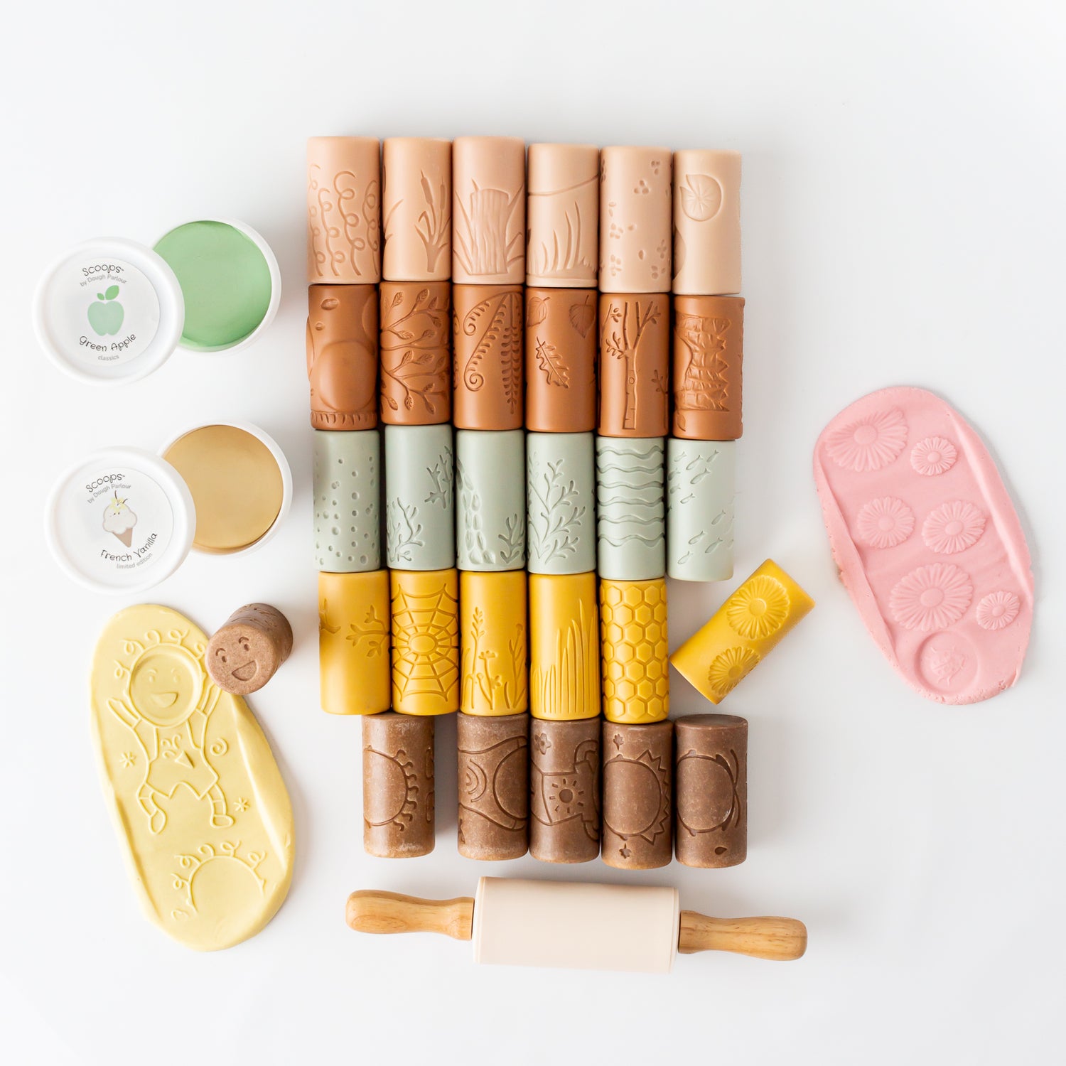 Yellow Door Play Dough Rollers & Stamp Set (Forest Friends)