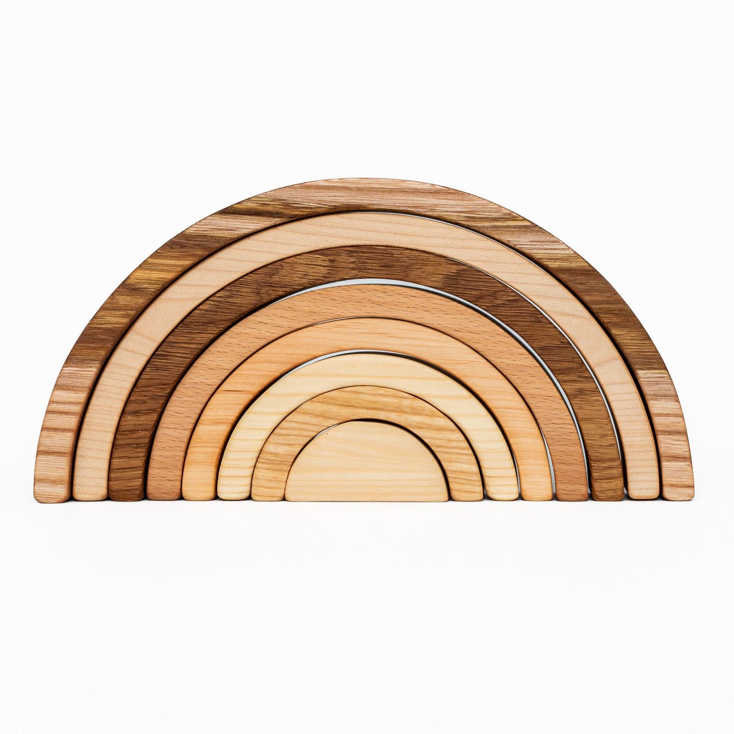 Aw & Co. Building & Stacking Multi-Wood Stacking Rainbow (8 pc)