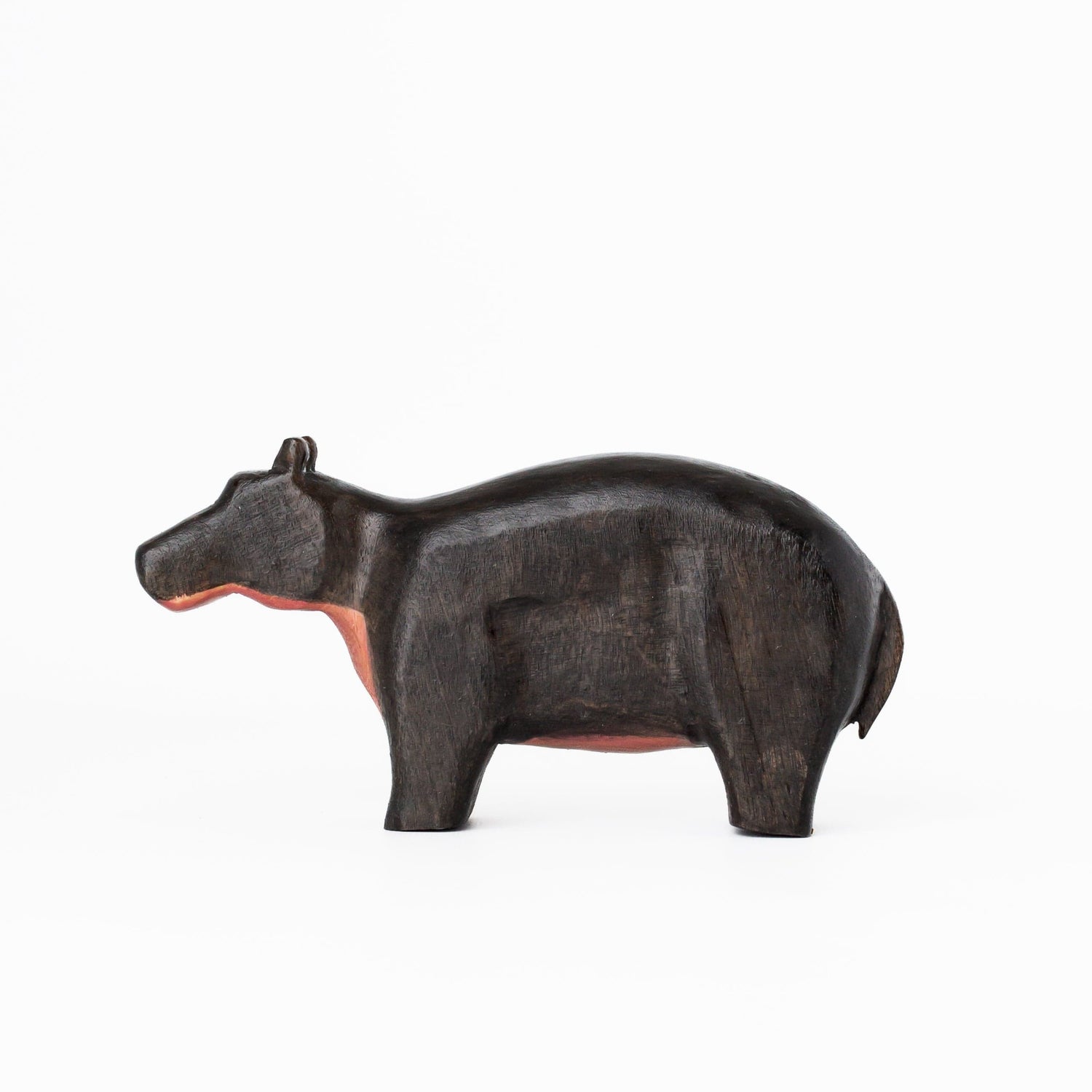 Bumbleberry Toys Wooden Animals "Harriet Hippo" Wooden Animal Toy (Handmade in Canada)