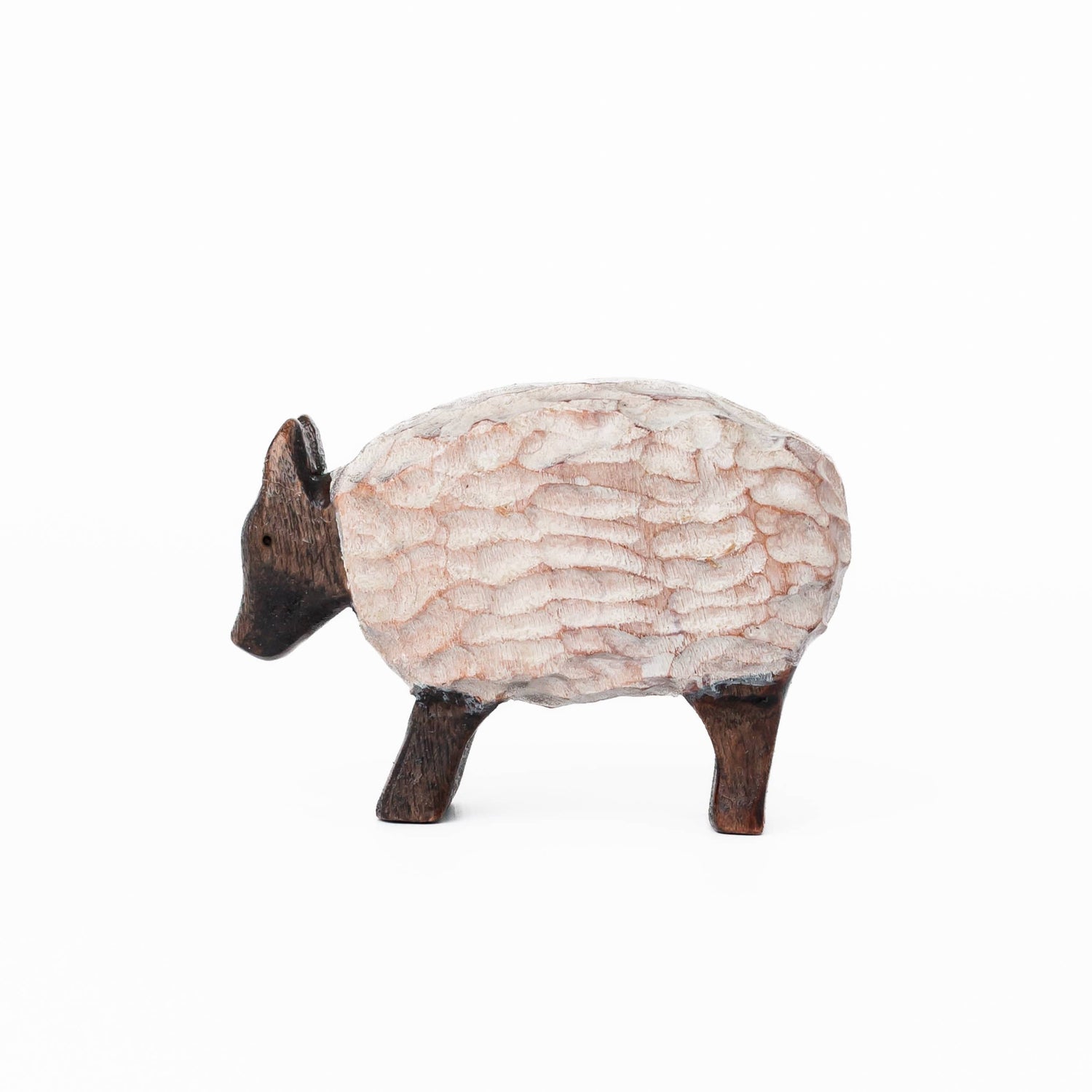 Bumbleberry Toys Wooden Animals "Seamus Sheep" Wooden Animal Toy (Handmade in Canada)