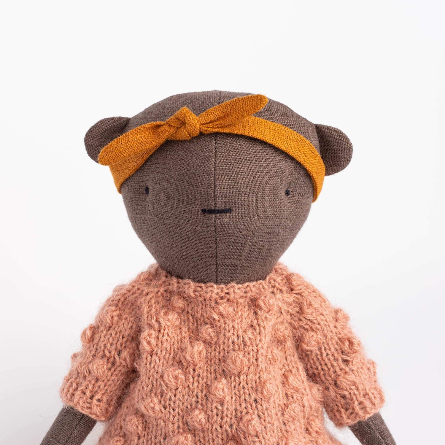 Cozymoss Soft Toys Bear Quietude - Handmade Soft Linen Toy Bear with Clothes Set