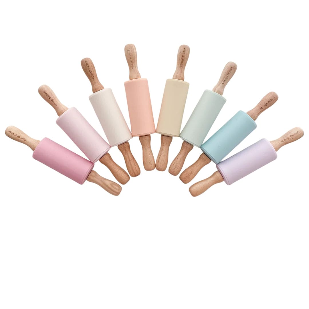 Dough Parlour Sensory Play Premium Silicone Rolling Pin (Made in Canada) - Mint