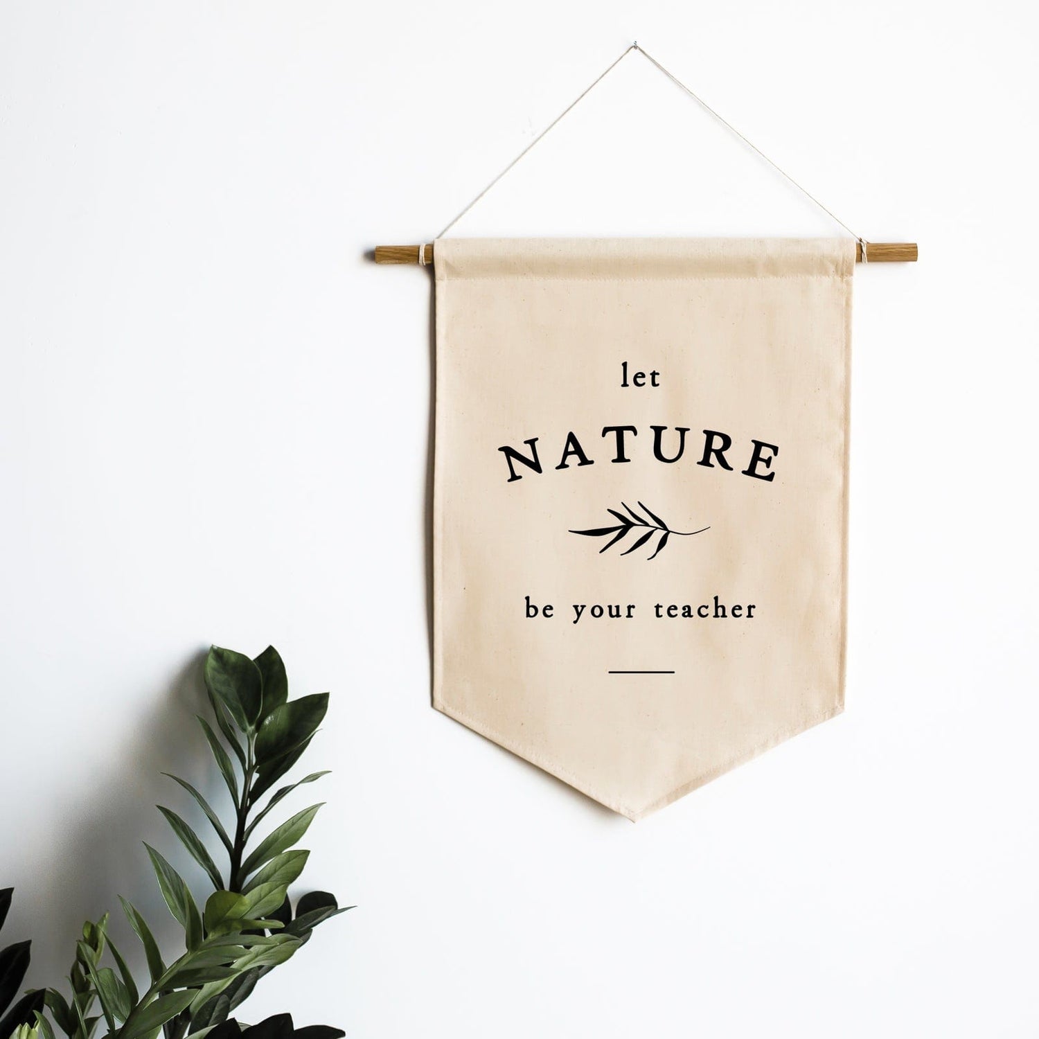 Gladfolk Educational "Let Nature Be Your Teacher" Canvas Banner