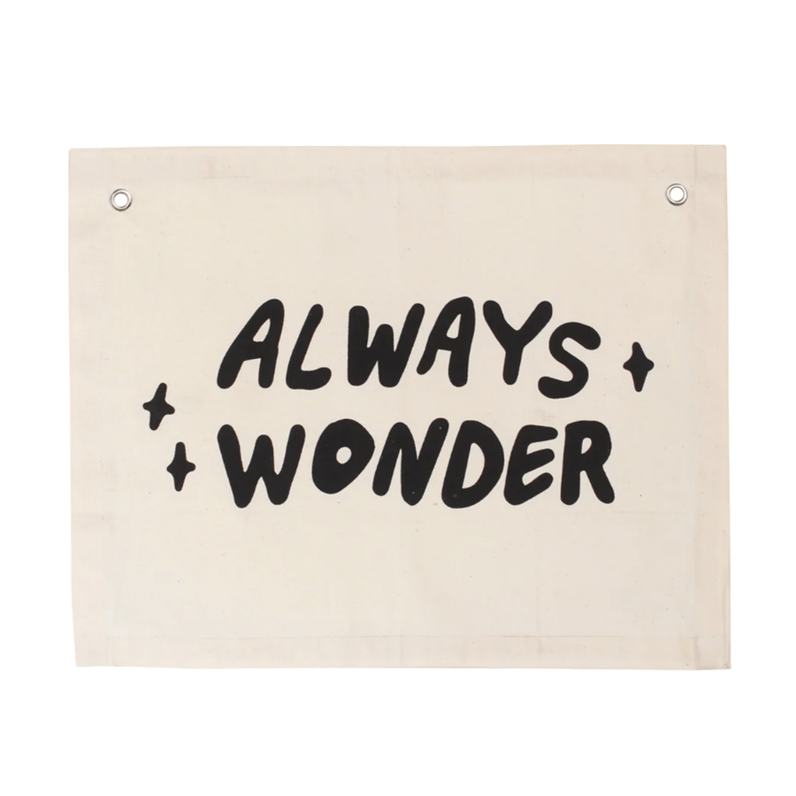 Imani Collective Décor "Always Wonder" Organic Canvas Banner