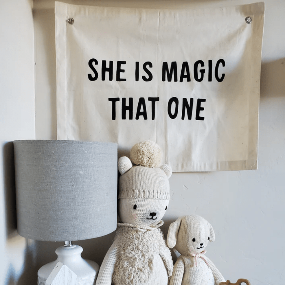 Imani Collective Décor "She is Magic That One" Organic Canvas Banner She is Magic Canvas Banner | Wall Art | The Playful Peacock