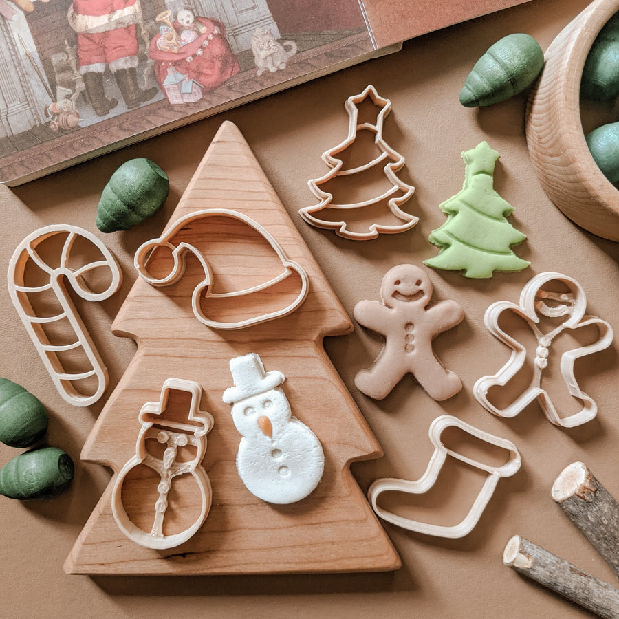 Kinfolk Pantry Sensory Play Mini Christmas Eco Cutter Set (Biodegradable Play Dough Cutters)