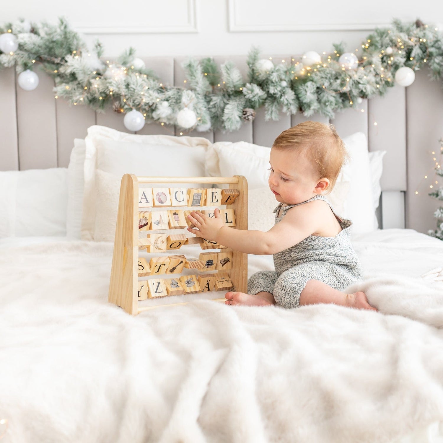 Konges Slojd Educational Alphabet Wooden Block Frame Alphabet Wooden Block Frame | Wooden Alphabet Blocks