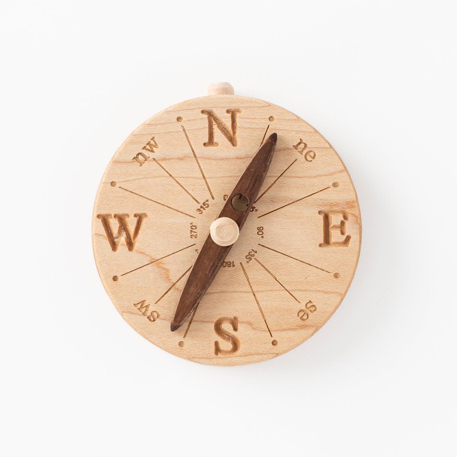 Little Rose & Co. Pretend Play Handmade Wooden Toy Compass