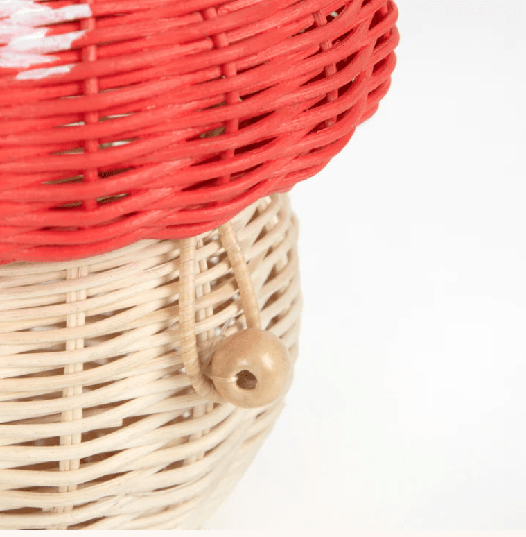 Meri Meri Dress Up Play & Accessories Mushroom Rattan Basket