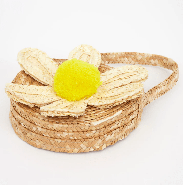 Meri Meri Dress Up Play & Accessories White Daisy Straw Bag
