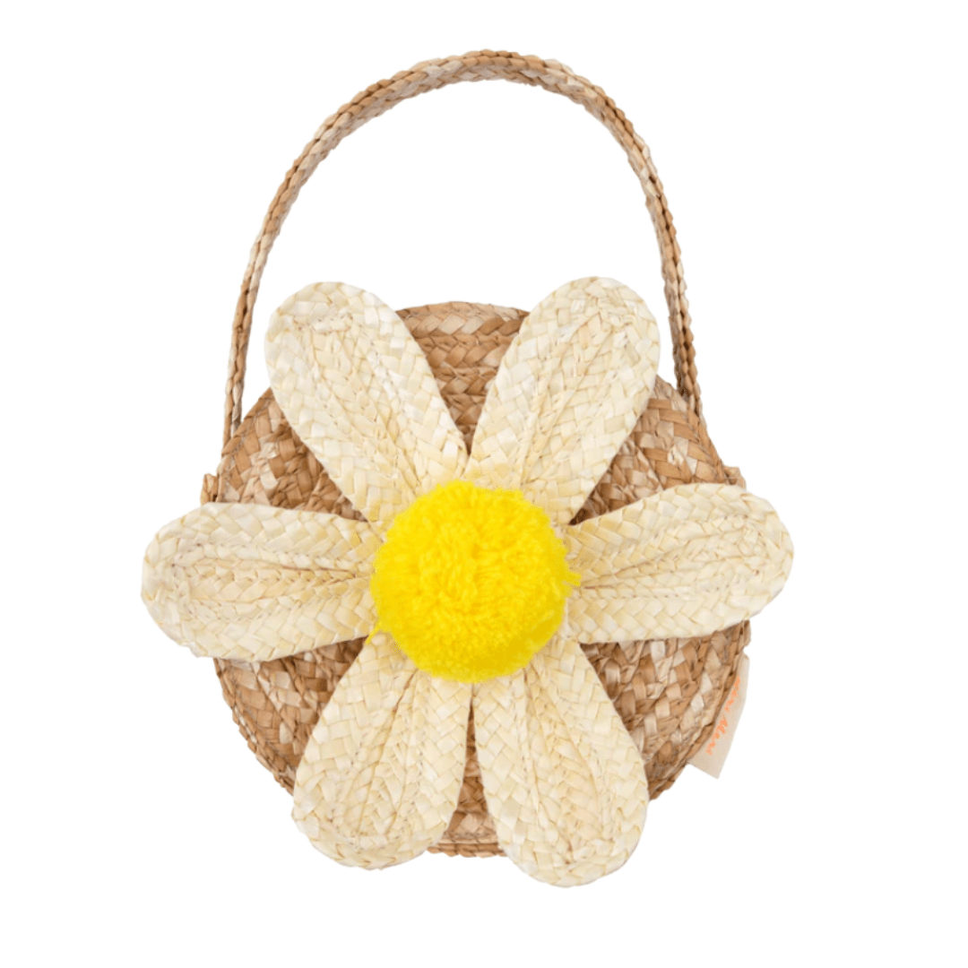Meri Meri Dress Up Play & Accessories White Daisy Straw Bag