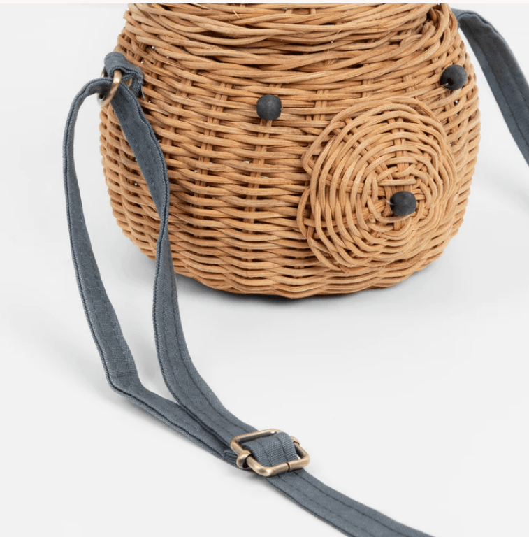Meri Meri Dress Up Play & Accessories Woven Rattan Bear Bag