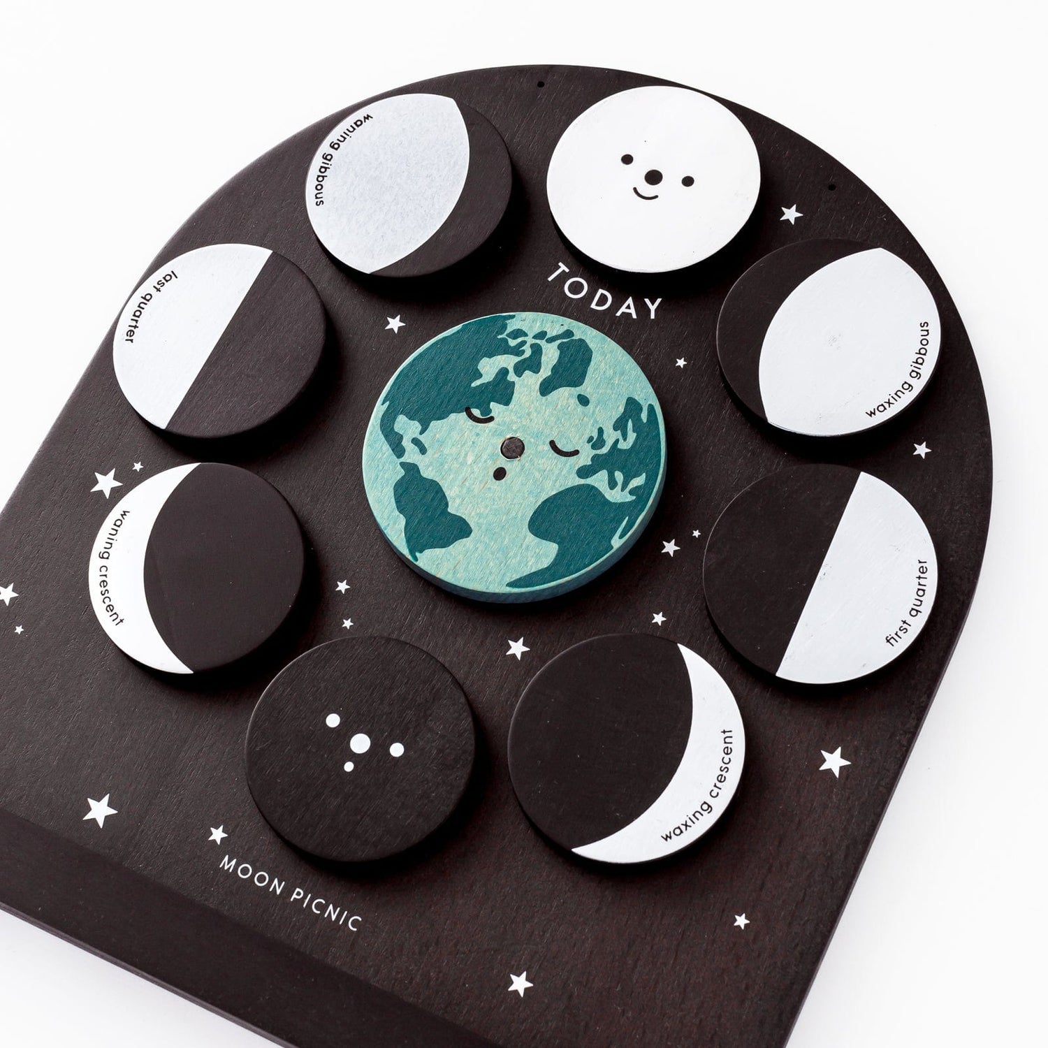 Moon Picnic Educational Wooden Moon Phase Calendar