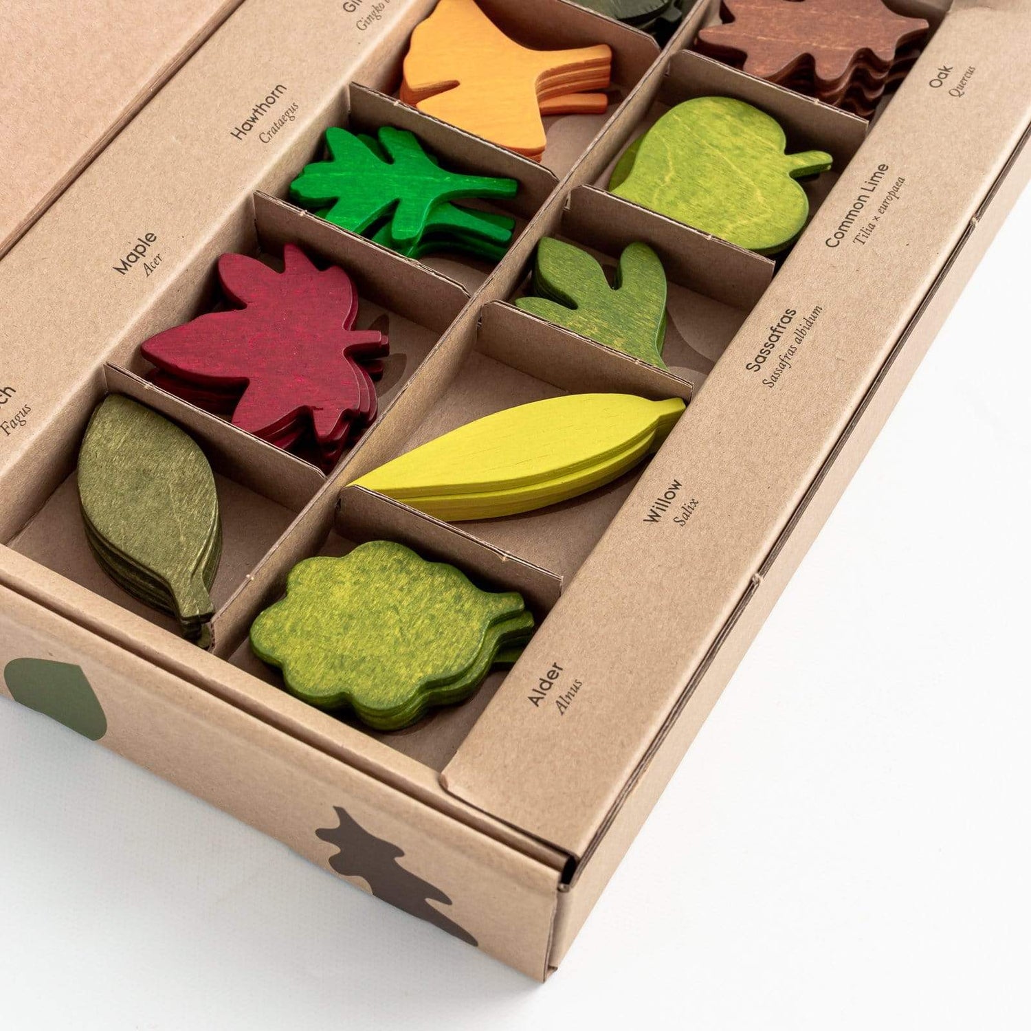 Moon Picnic Wooden Toys Woodland Leaves Set