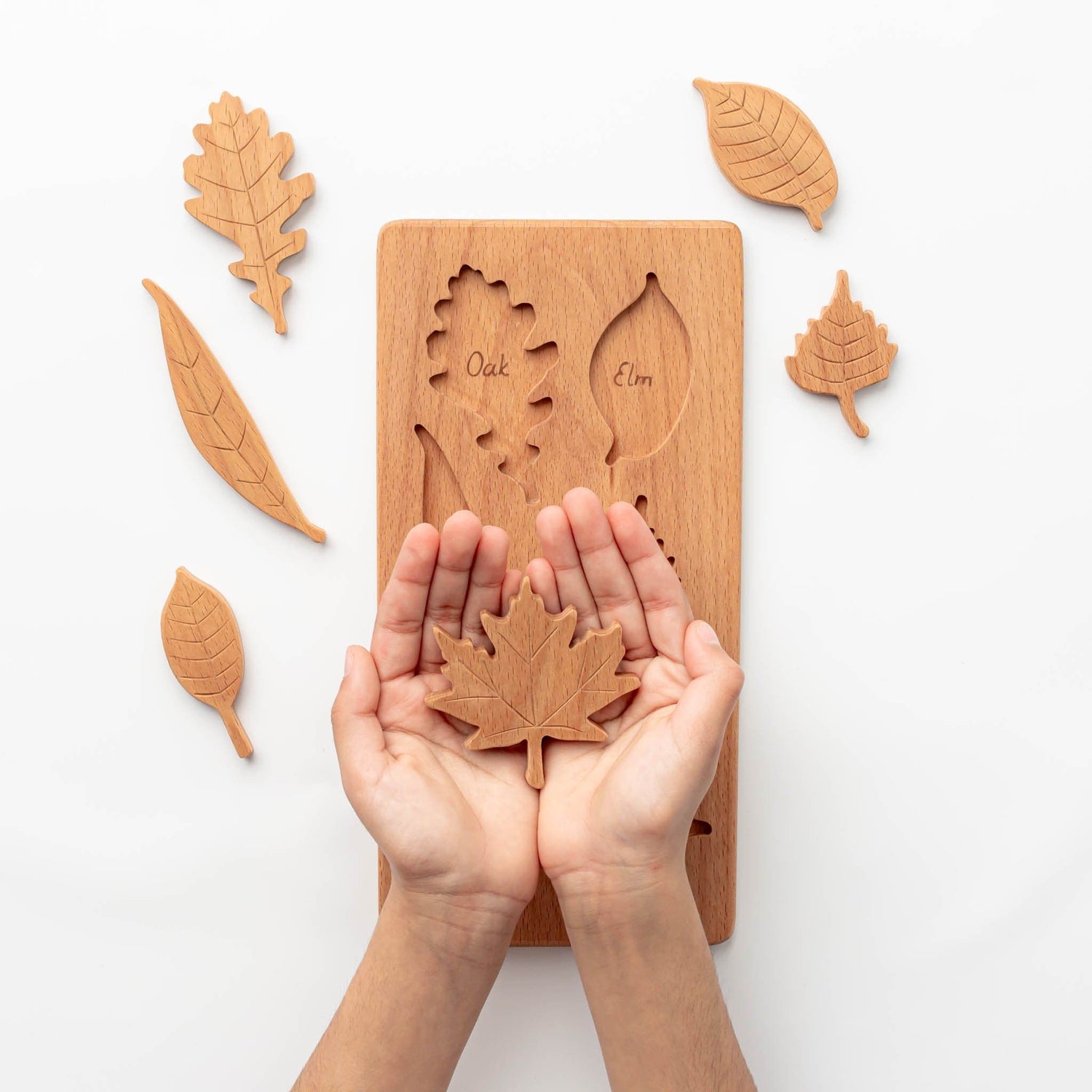 Oshkin Wooden Craft Puzzle Handmade Wooden Leaf Puzzle