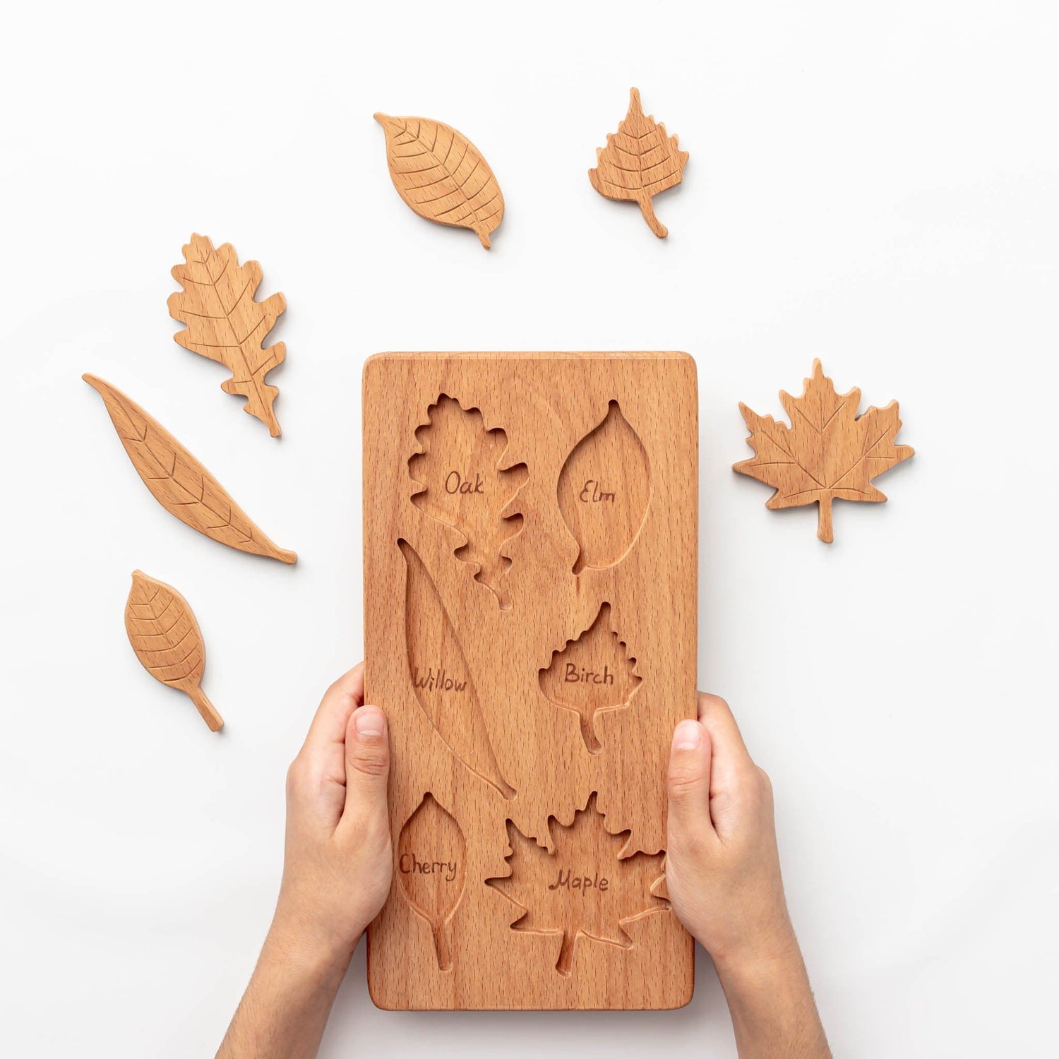 Oshkin Wooden Craft Puzzle Handmade Wooden Leaf Puzzle