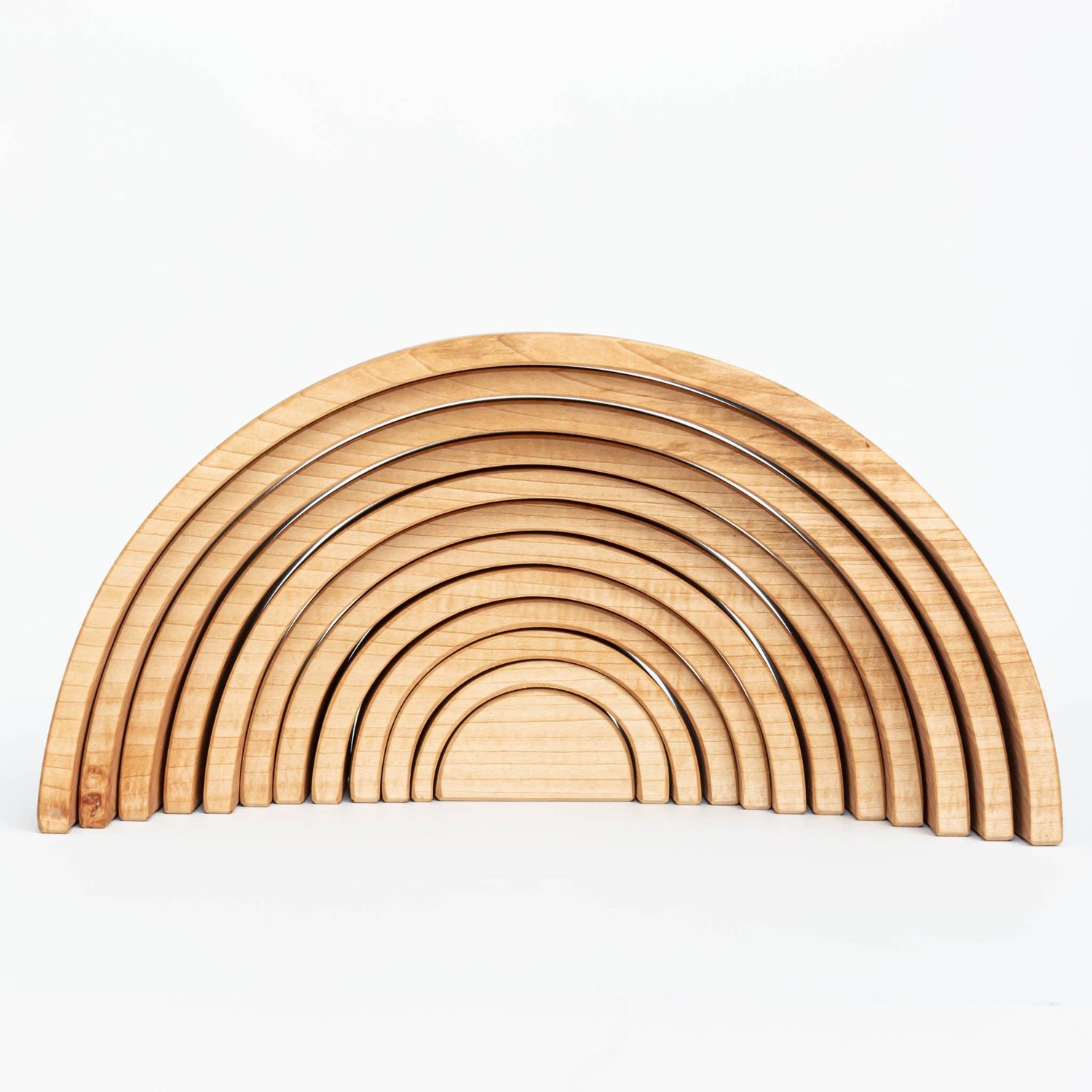 Oyuncak House Wooden Toys Large Natural Wooden Stacking Rainbow (12 pc)