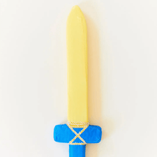Sarah's Silks Dress Up Play Silk Covered Toy Sword (Blue & Yellow)