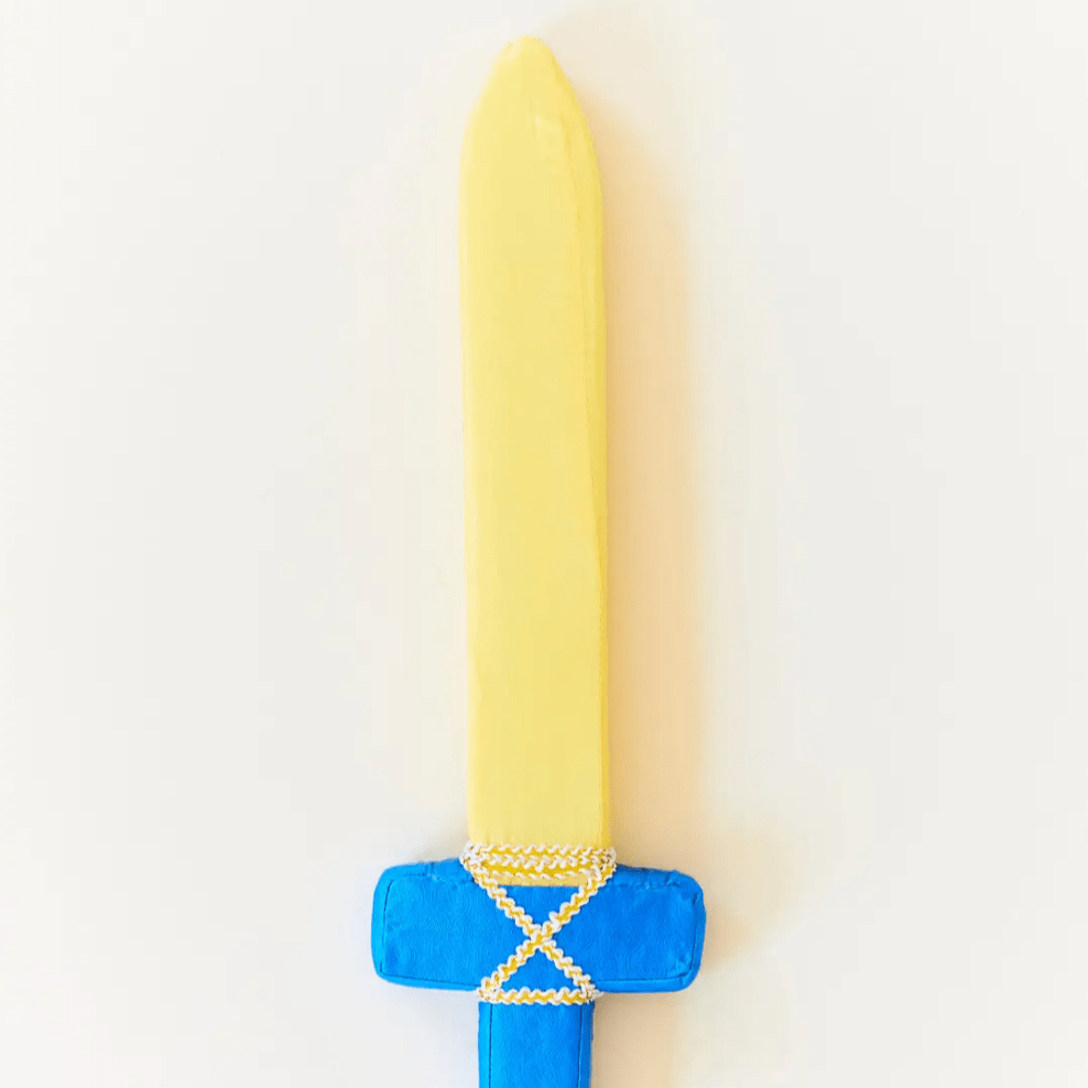 Sarah's Silks Dress Up Play Silk Covered Toy Sword (Blue & Yellow)
