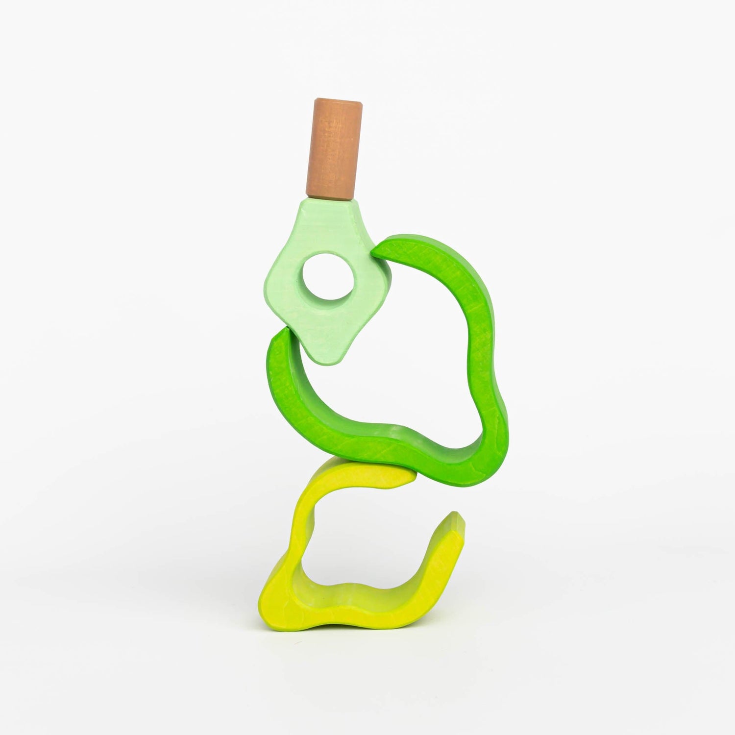 Skandico Building & Stacking Avocado Handmade Wooden Avocado Stacking Toy