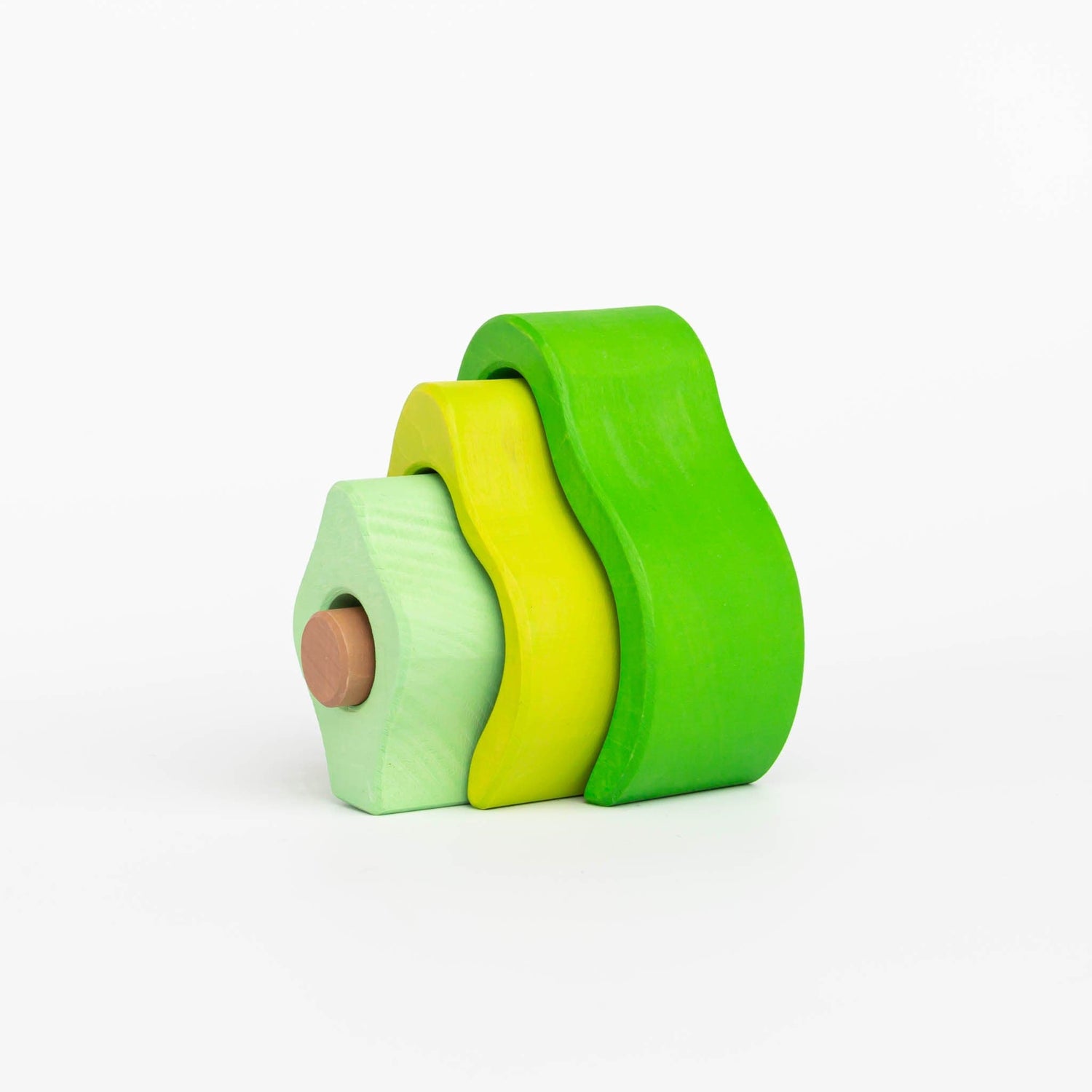 Skandico Building & Stacking Avocado Handmade Wooden Avocado Stacking Toy