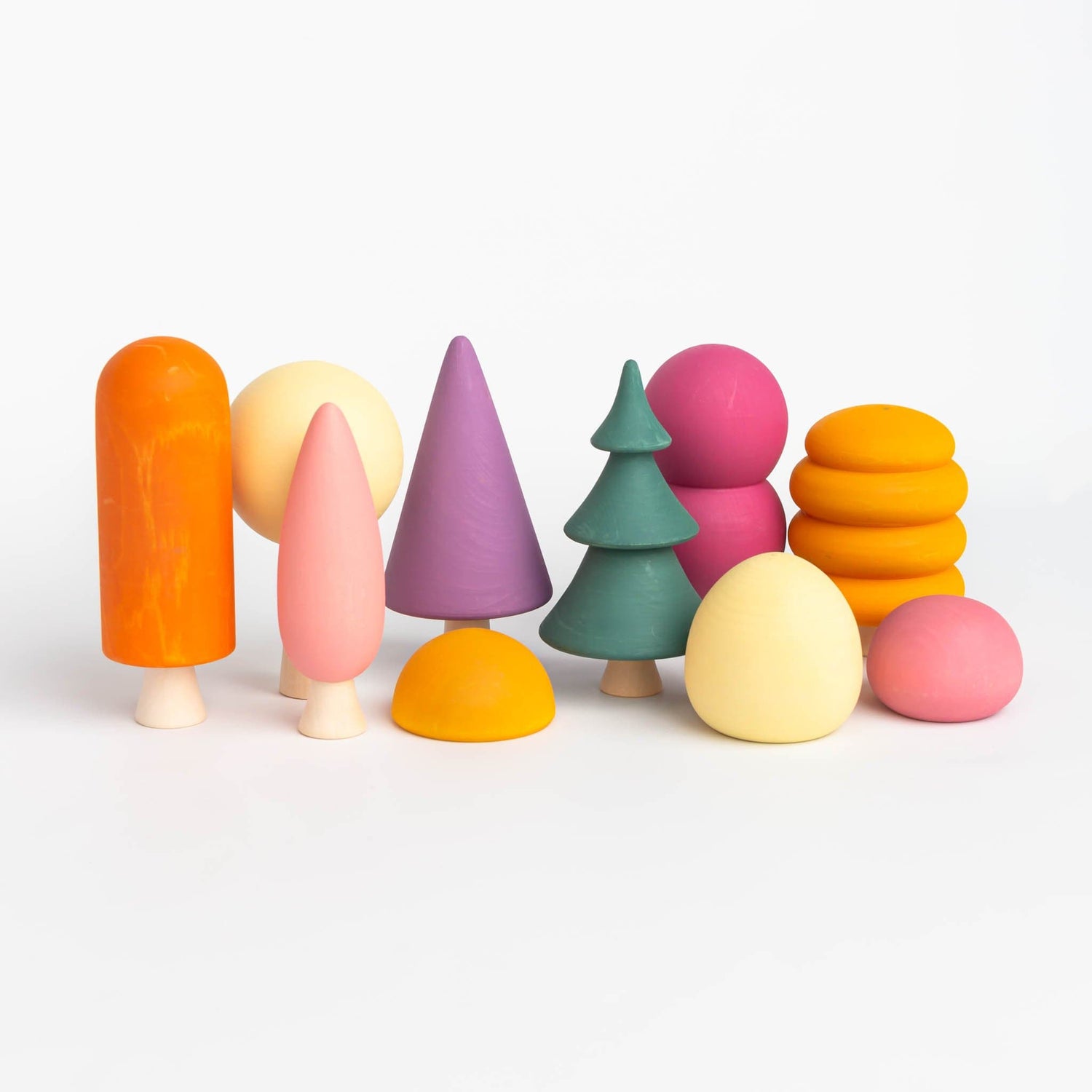 Skandico Wooden Toys Handmade Wooden Forest Set (10 pc)