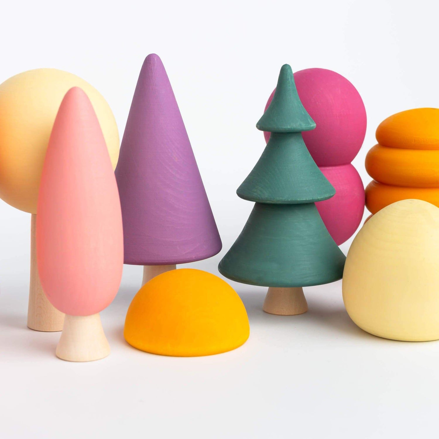 Skandico Wooden Toys Handmade Wooden Forest Set (10 pc)
