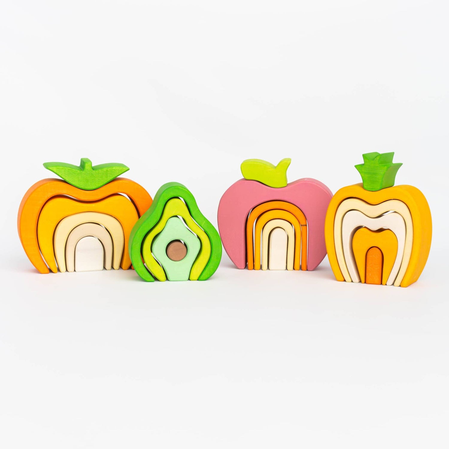 Skandico Building & Stacking Pineapple Handmade Wooden Pineapple Stacking Toy