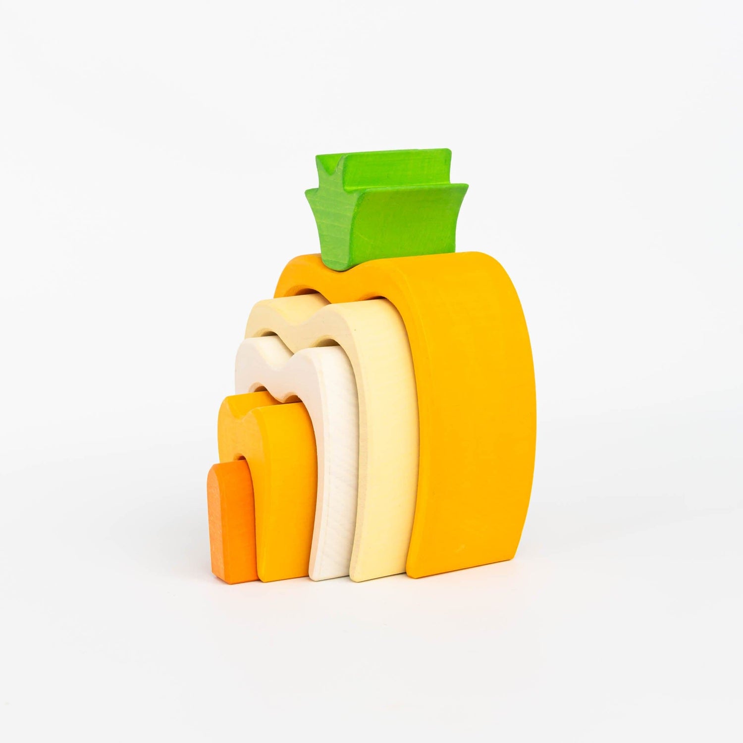 Skandico Building & Stacking Pineapple Handmade Wooden Pineapple Stacking Toy