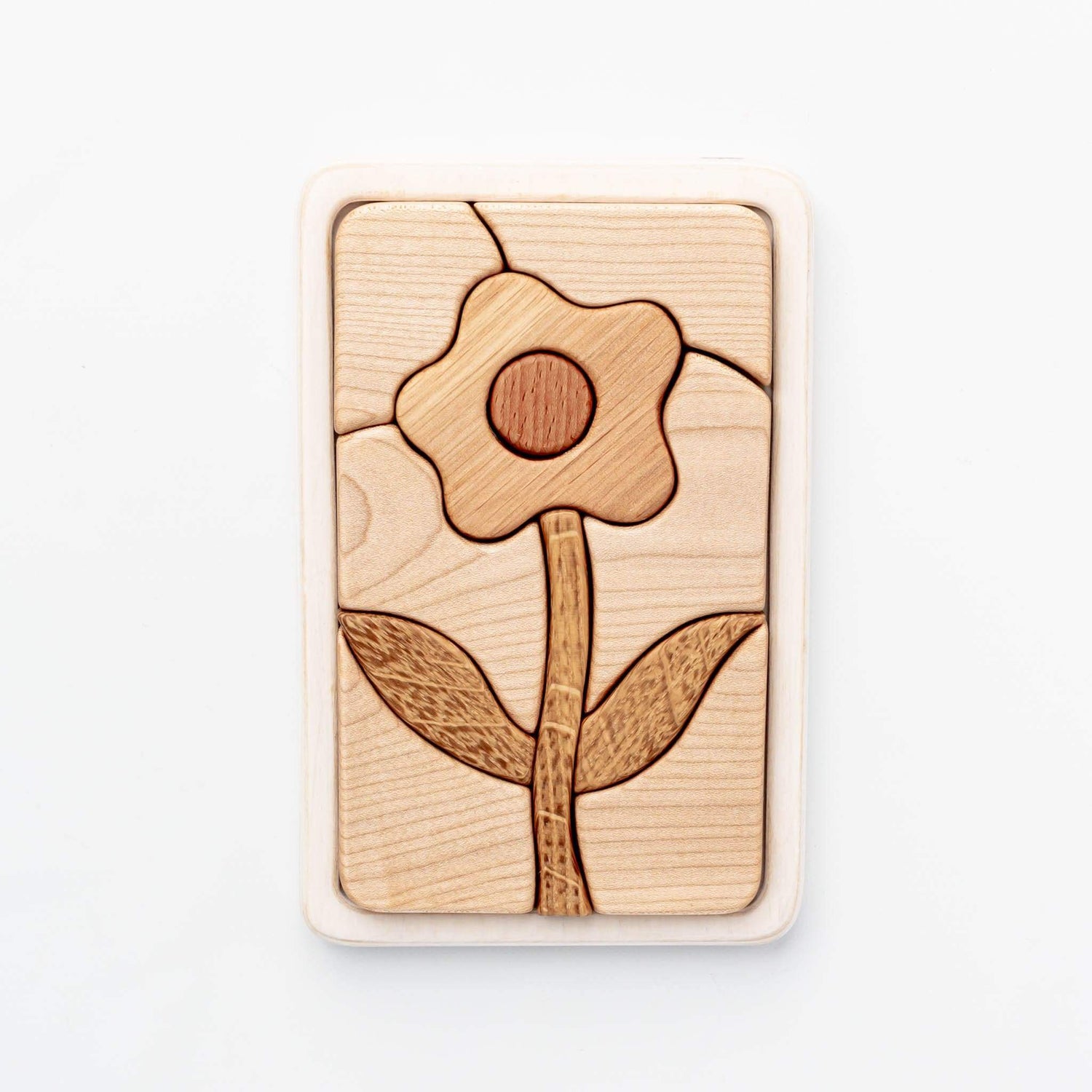 Tateplota Puzzle Flower Handmade Wooden Mosaic Puzzle