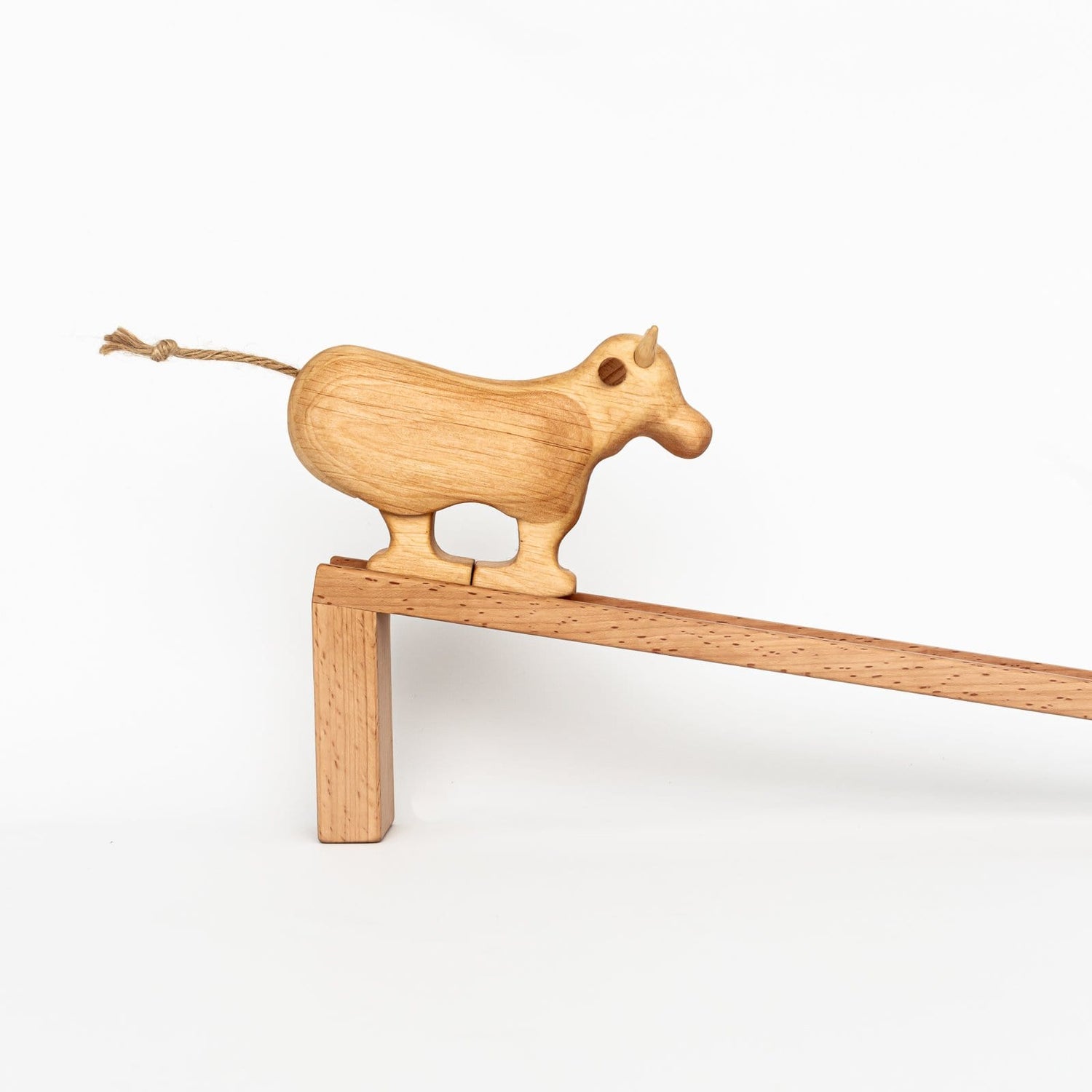 Tateplota Wooden Toys Wooden Ramp Walking Cow