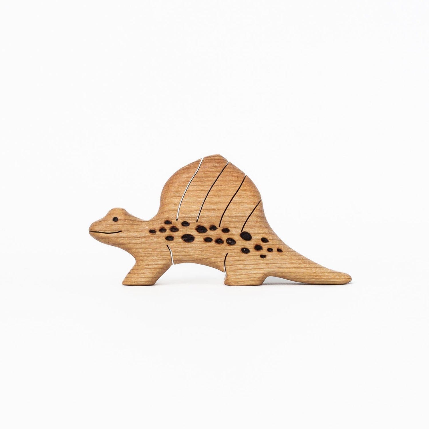 Tiny Fox Hole Wooden Animals Handmade Wooden Dimetrodon Toy