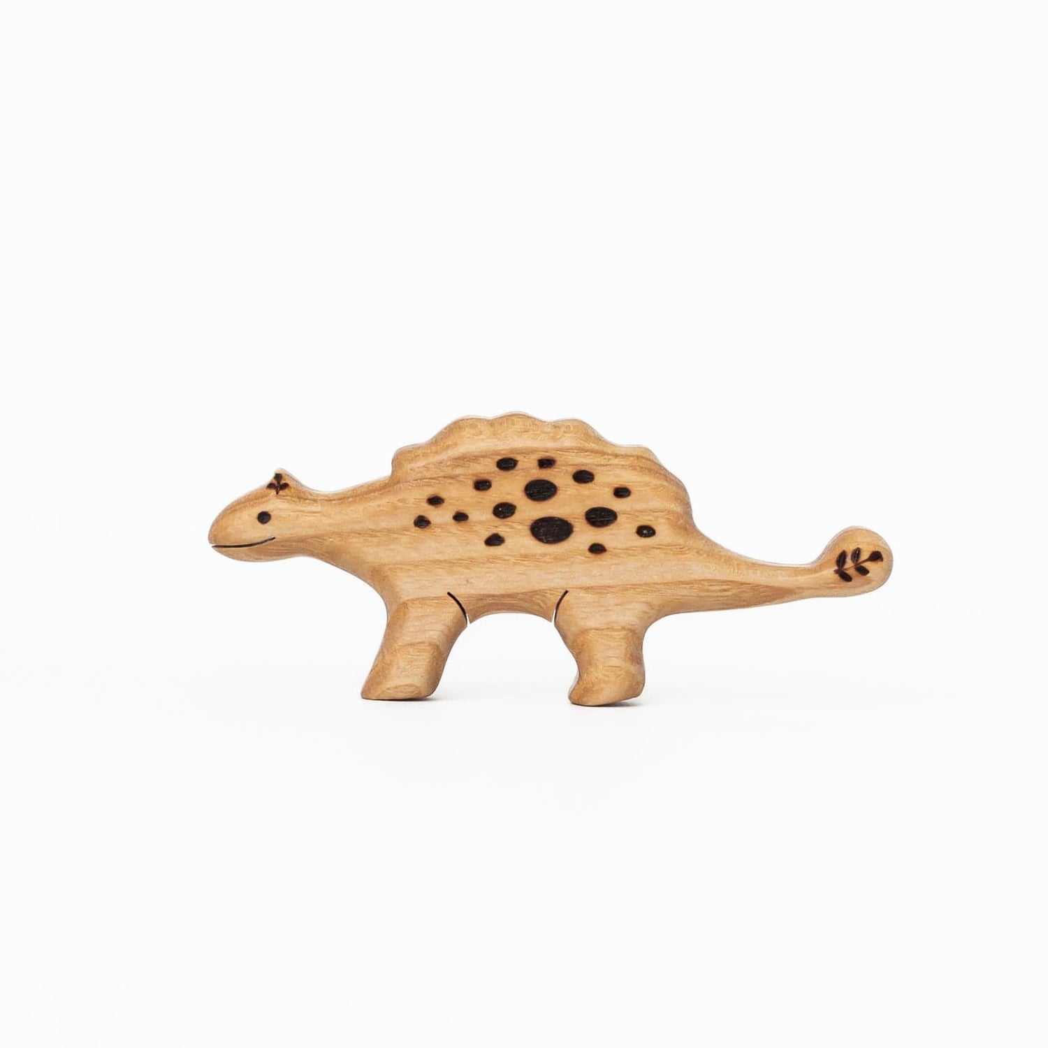 Tiny Fox Hole Wooden Animals Handmade Wooden Euoplocephalus Toy