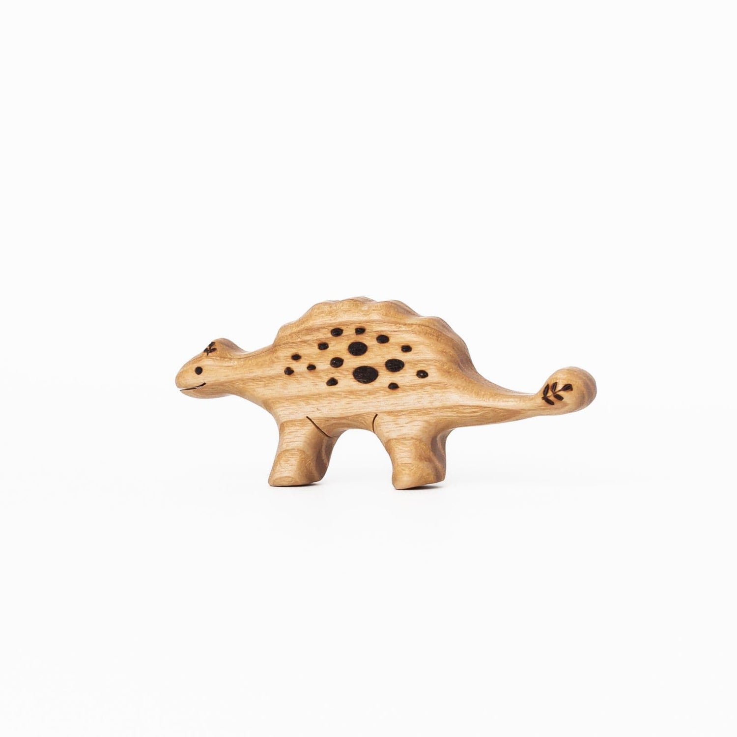 Tiny Fox Hole Wooden Animals Handmade Wooden Euoplocephalus Toy