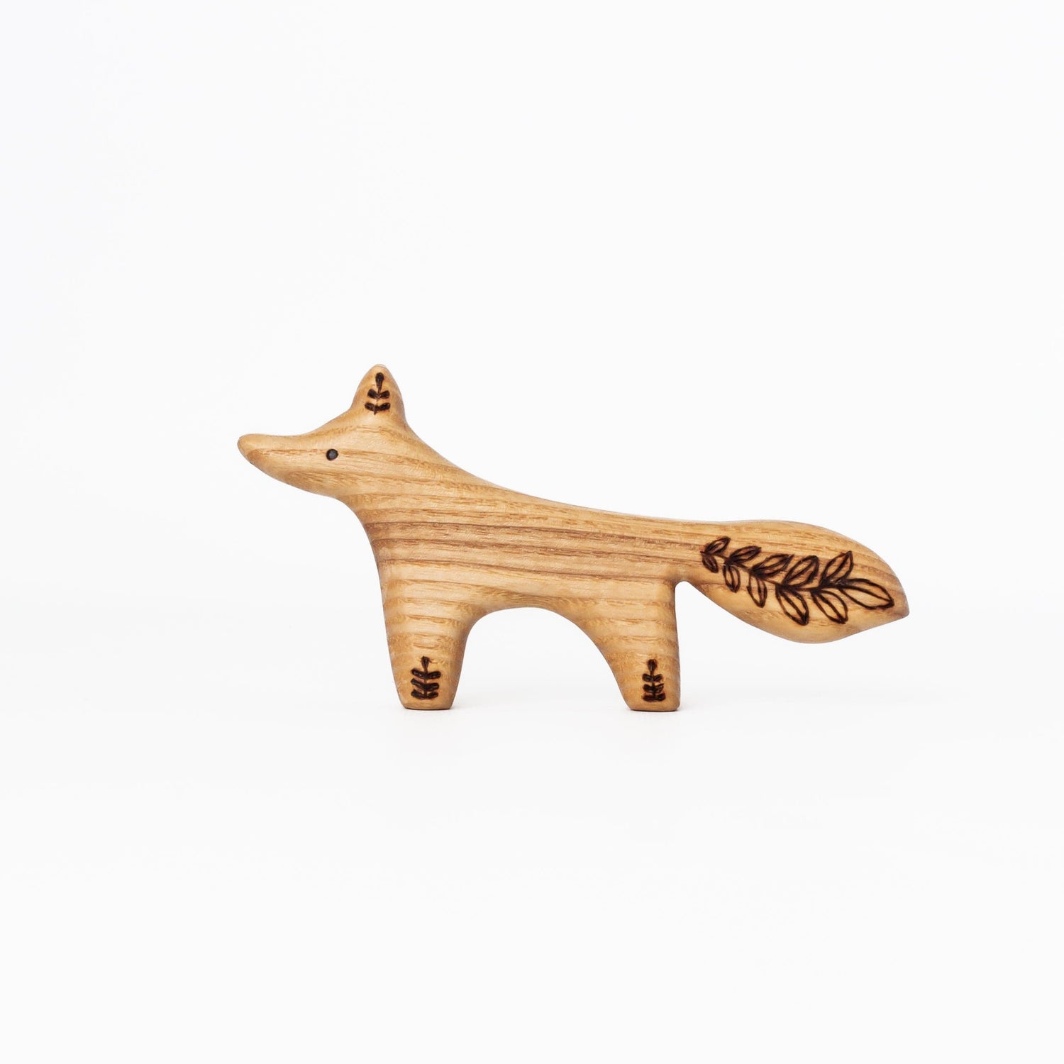 Tiny Fox Hole Wooden Animals Handmade Wooden Fox Toy (Set of 3)