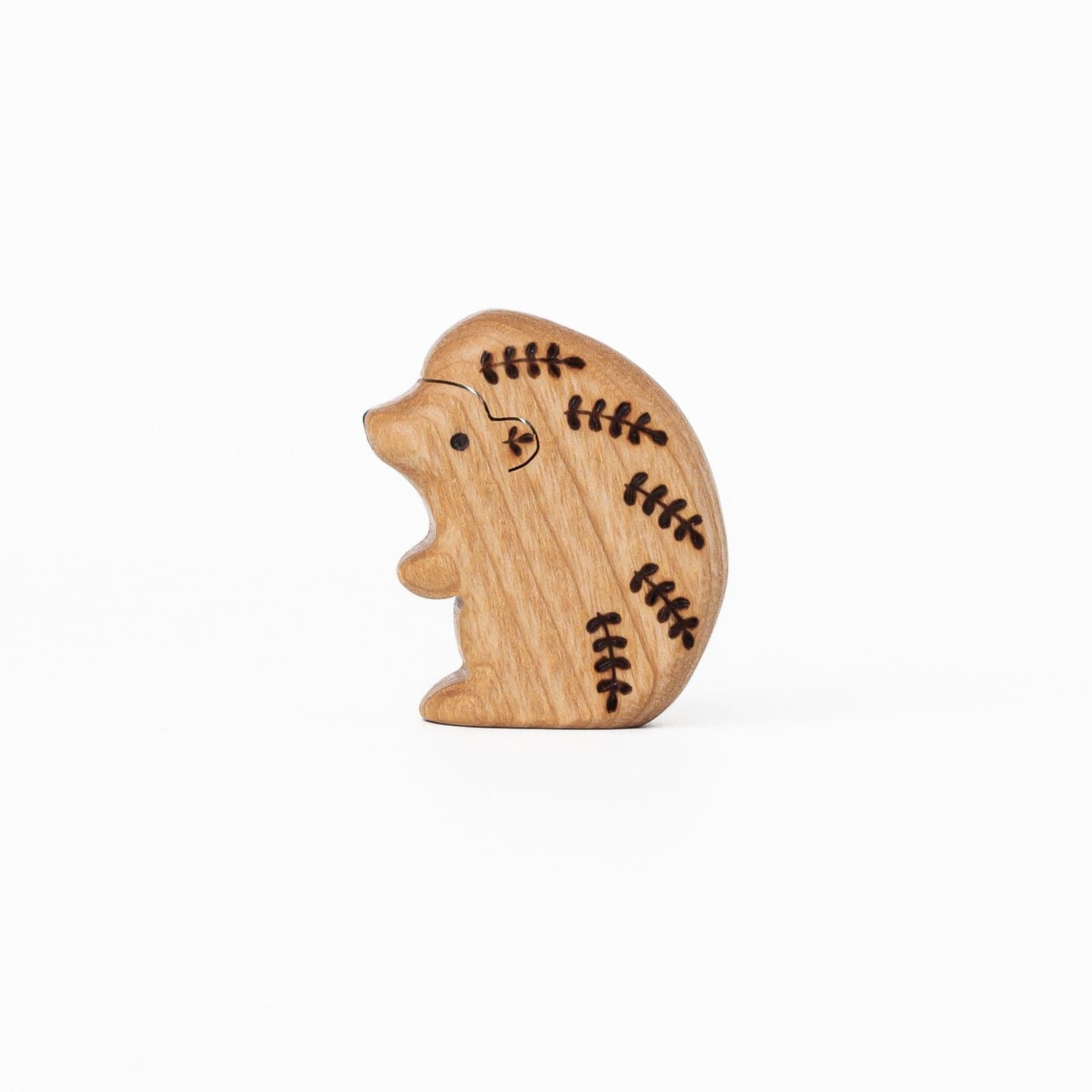 Tiny Fox Hole Wooden Animals Handmade Wooden Hedgehog Toy (set of 3)