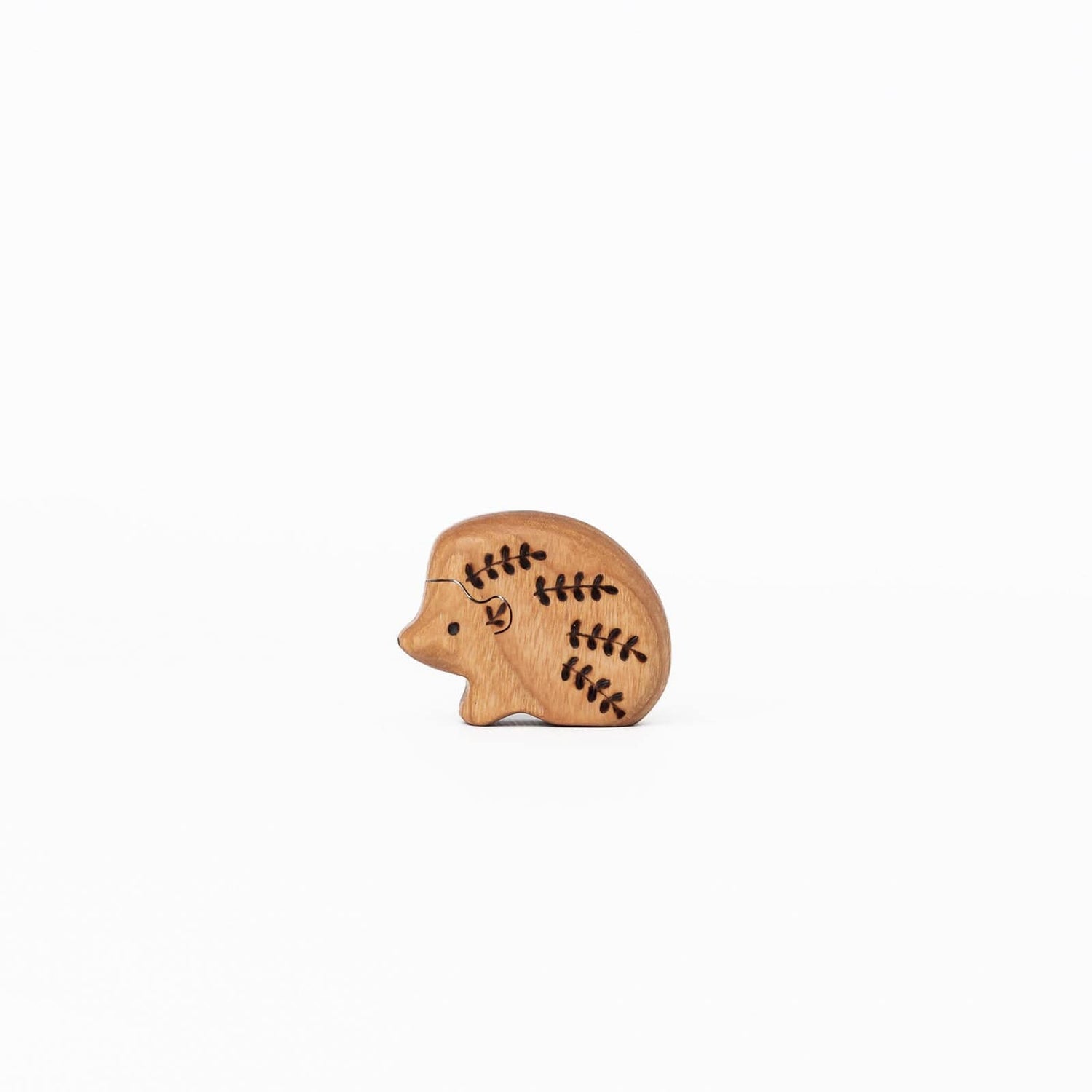 Tiny Fox Hole Wooden Animals Handmade Wooden Hedgehog Toy (set of 3)