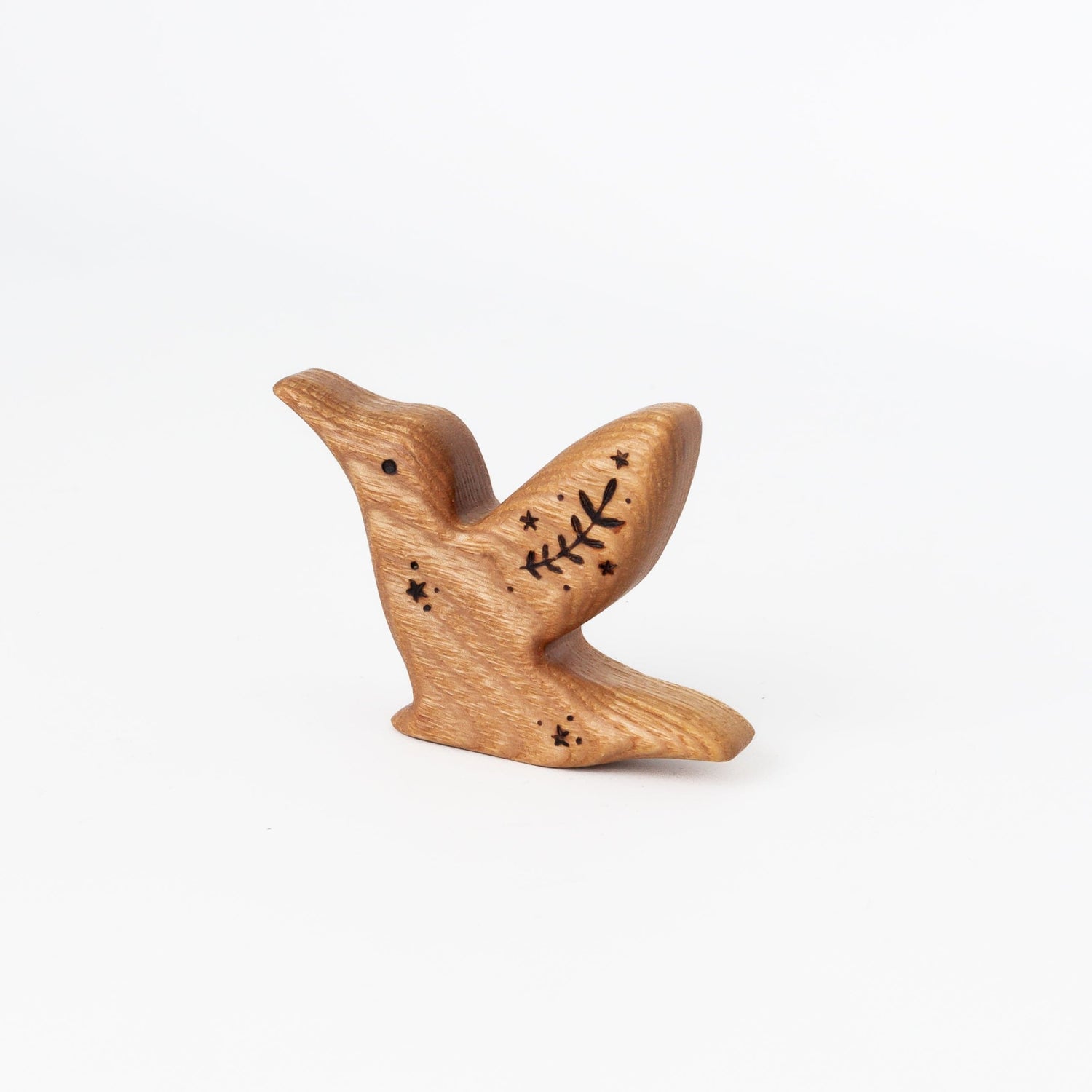 Tiny Fox Hole Wooden Animals Handmade Wooden Hummingbird Toy