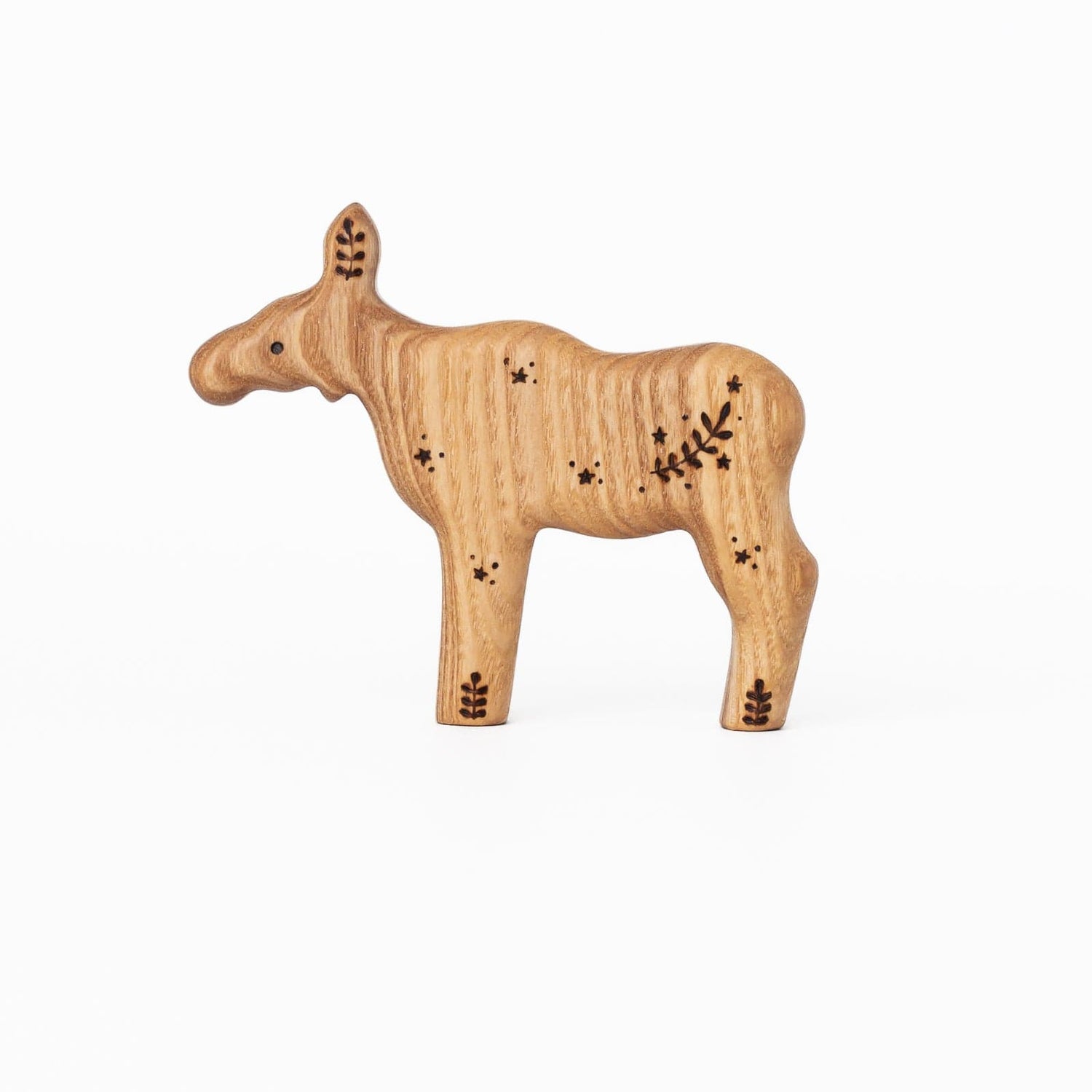Tiny Fox Hole Wooden Animals Handmade Wooden Moose Toy (set of 3)