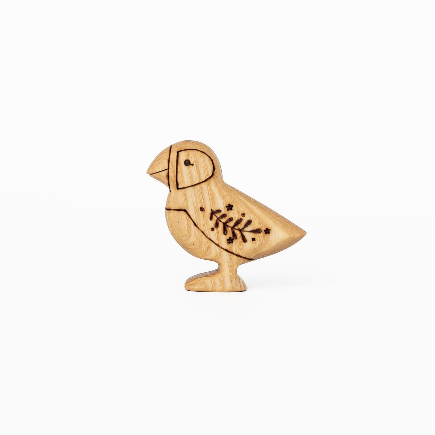 Tiny Fox Hole Wooden Animals Handmade Wooden Puffin Toy