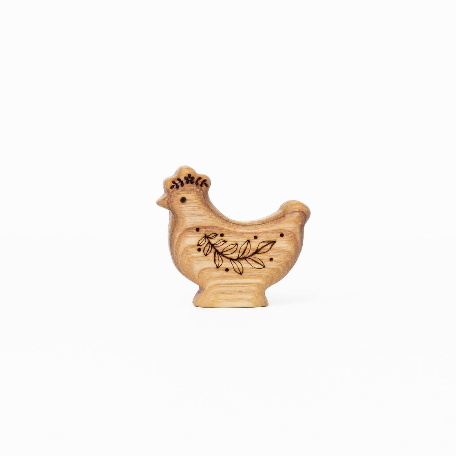 Tiny Fox Hole Wooden Animals Handmade Wooden Set of Chickens (set of 3)