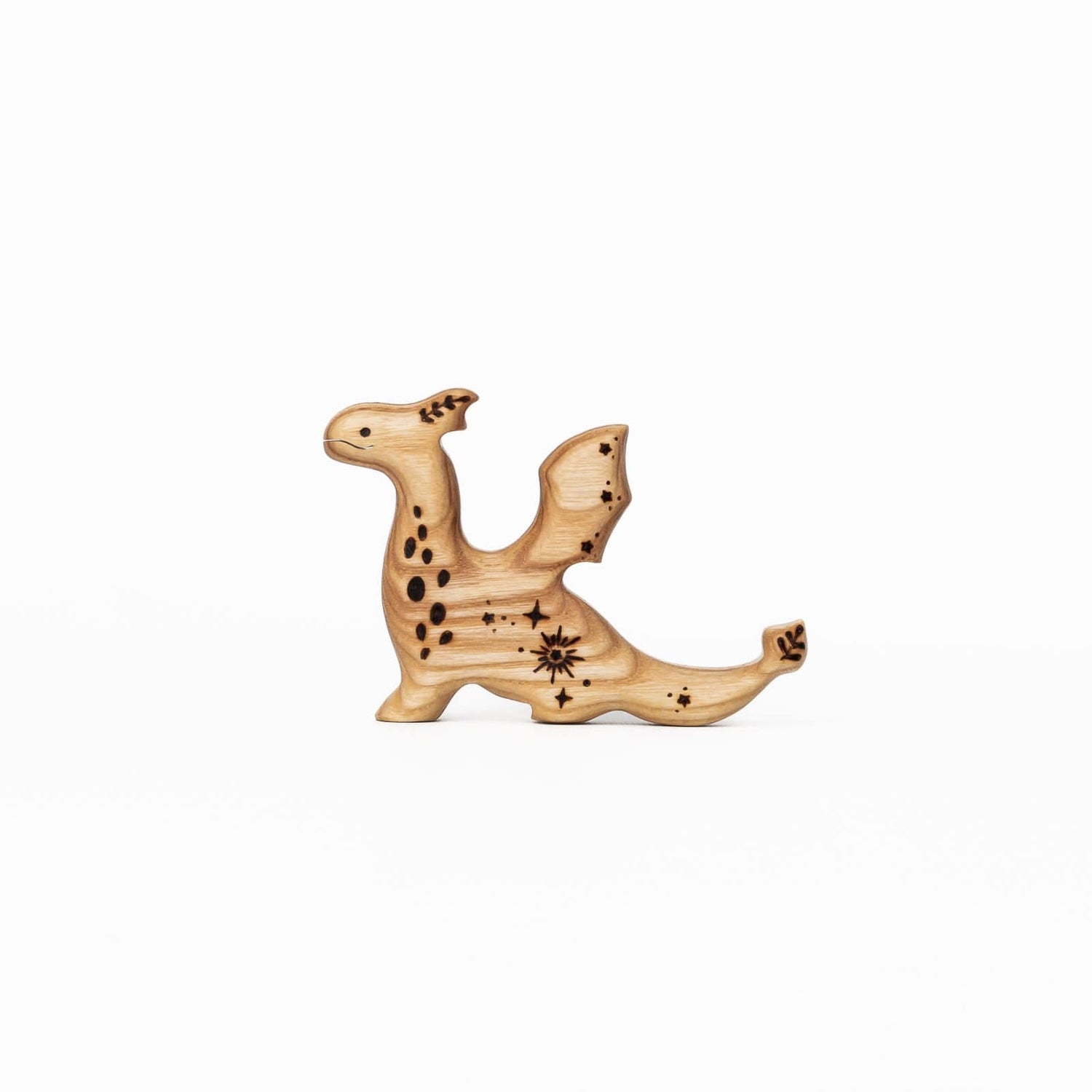 Tiny Fox Hole Wooden Animals Handmade Wooden Set of Dragons (set of 2)