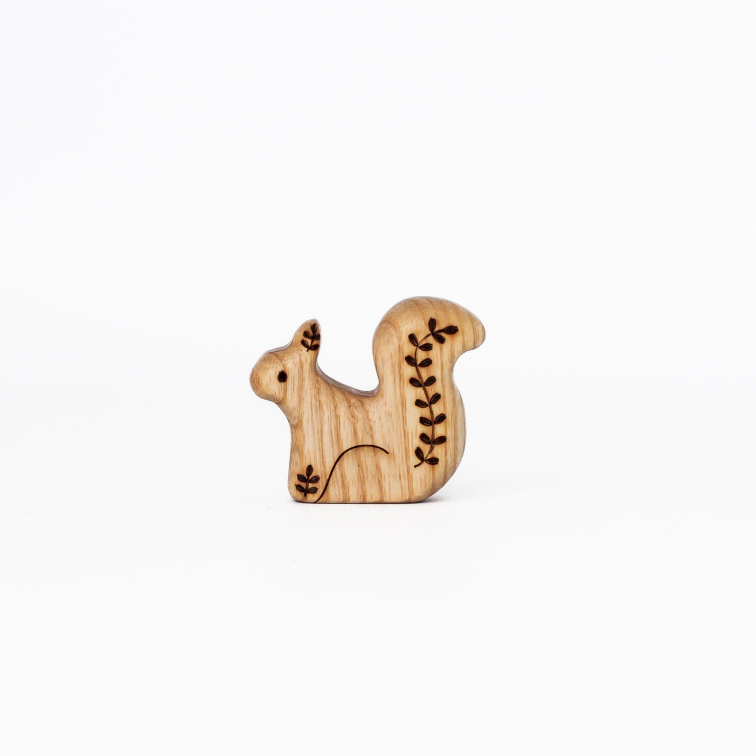 Tiny Fox Hole Wooden Animals Handmade Wooden Squirrel Toy (Set of 2)