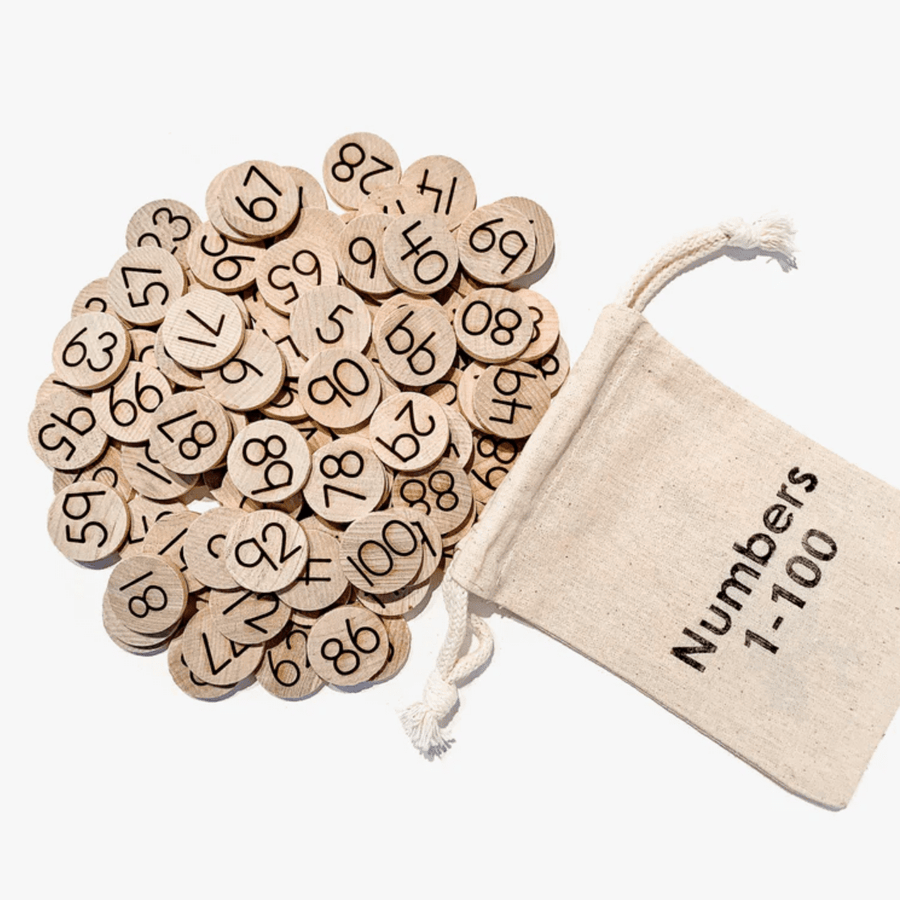 Tree Fort Toys Educational 1-100 Counting Discs ( Mini 1" Discs)