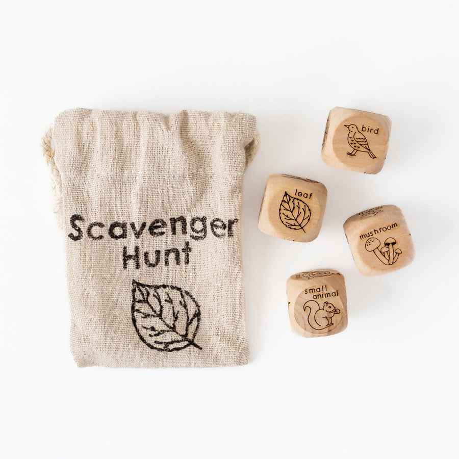 Tree Fort Toys Wooden Toys Forest Scavenger Hunt Dice (Set of 4)