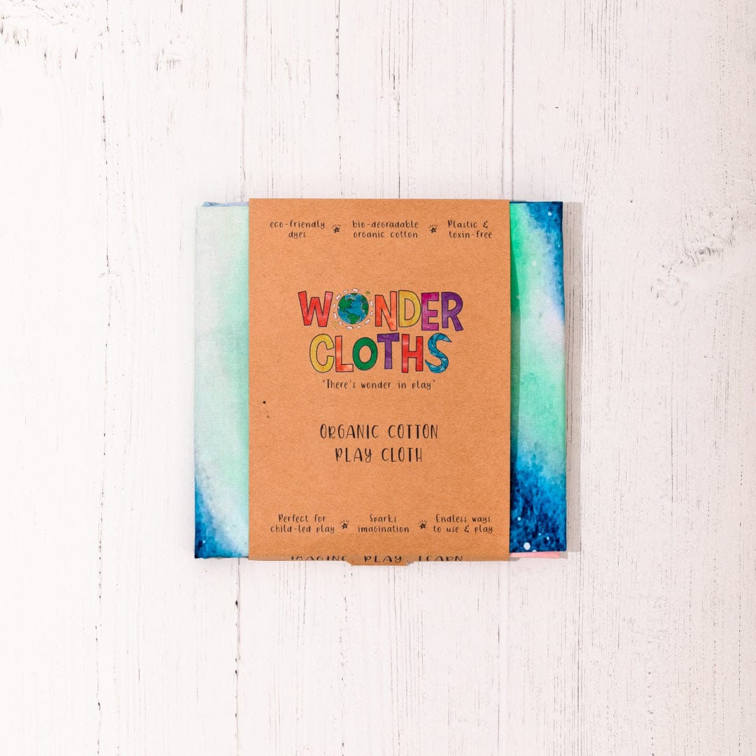 Wondercloths Play Cloths Wonderie "Waves of Light in the Night" Vegan Play Cloth Wonderie "Waves of Light in the Night" Vegan Play Cloth | Children's Toys | The Playful Peacock