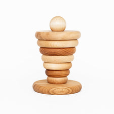 Wooden Story Building & Stacking Handmade Natural Wooden Stacker