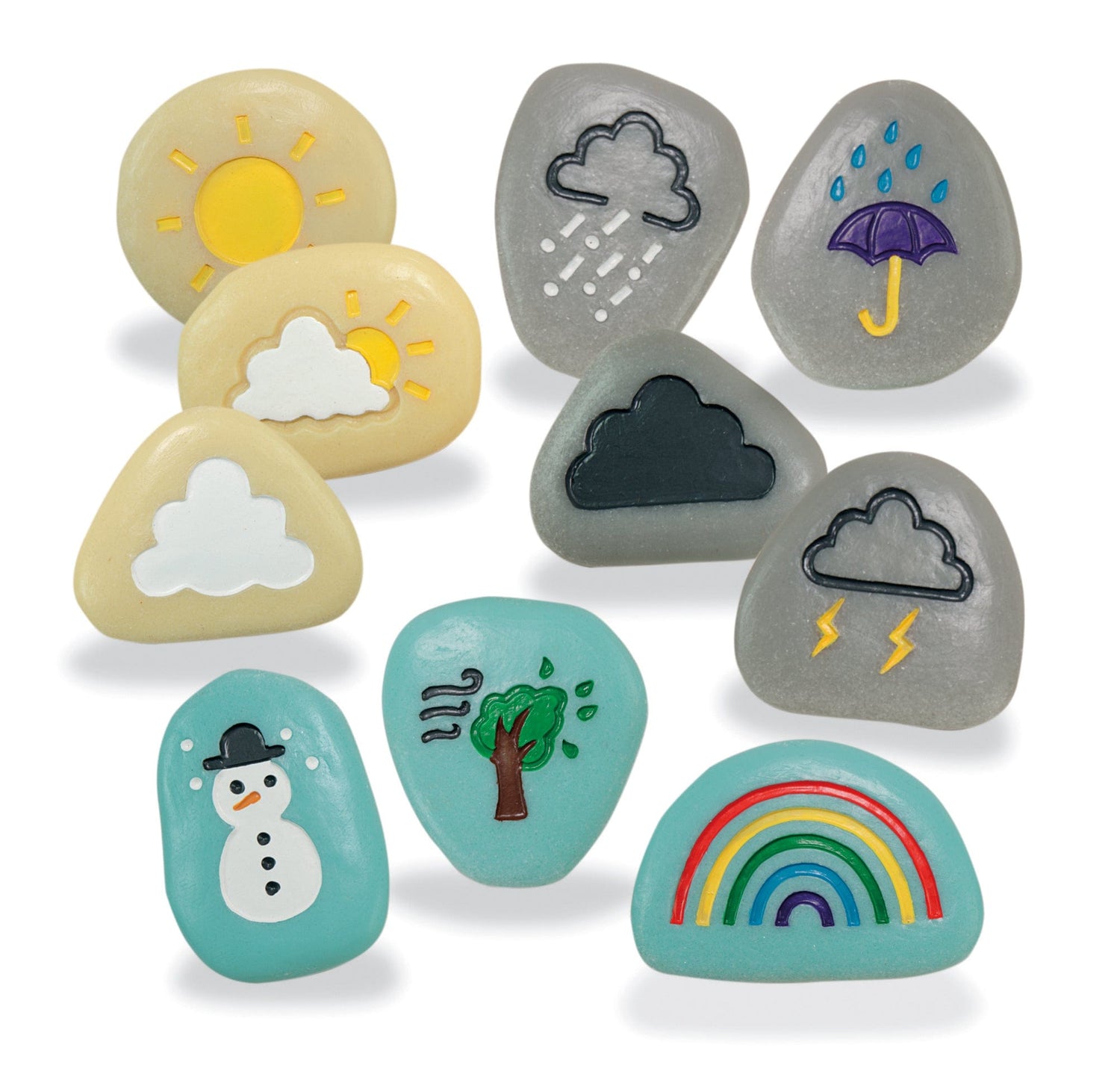 Yellow Door Sensory Play Weather Stones (Set of 10)