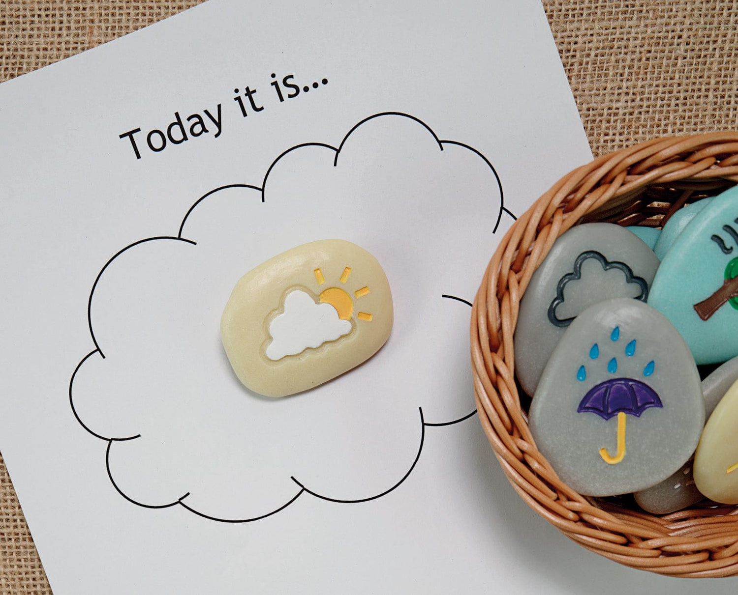 Yellow Door Sensory Play Weather Stones (Set of 10)